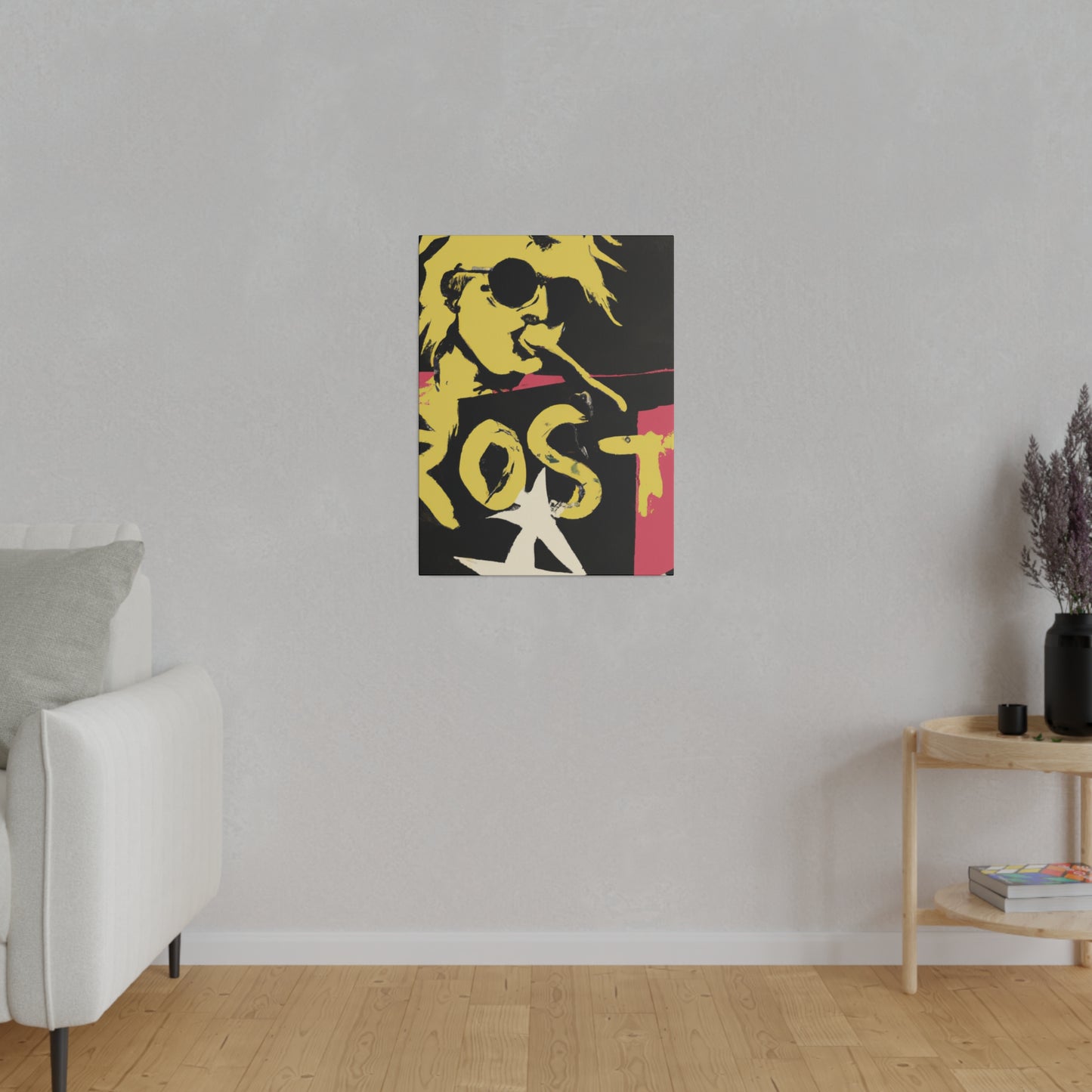 9134S - Rockstar Painting Print | Face | Abstract | Poster | Home Decor | Wall Art | Music Art | Canvas