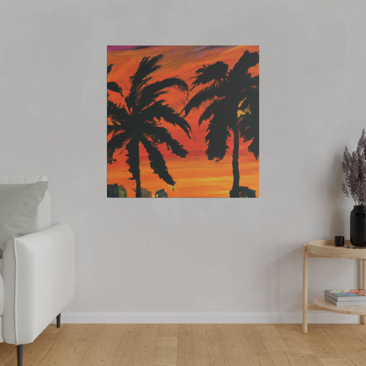 3294V - Miami Beach Sunset Painting Print | Miami | Beach | Sunset | Poster | Home Decor | Wall Art | Canvas