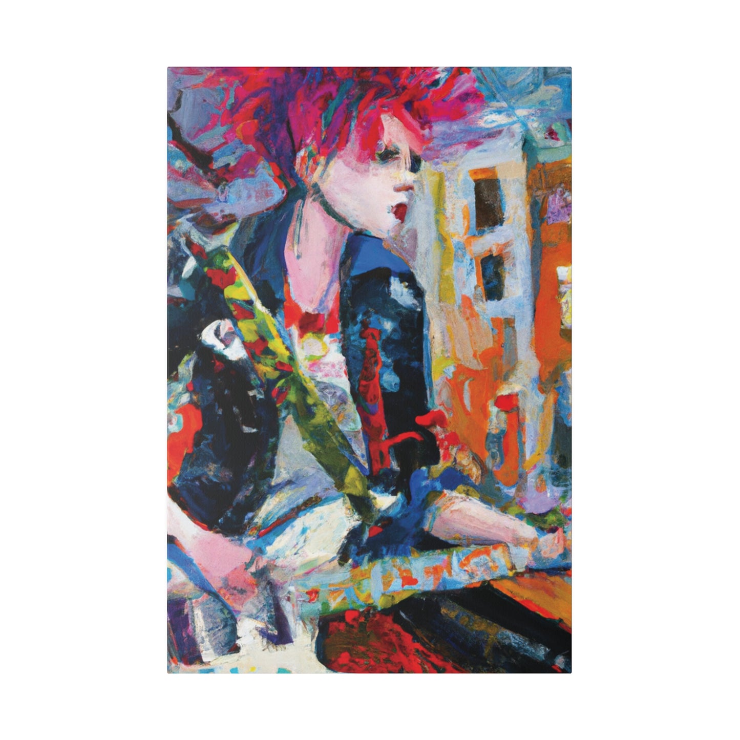 3276D - Rockstar Oil Painting Style Print | Poster | Home Decor | Wall Art | Music Art | Canvas