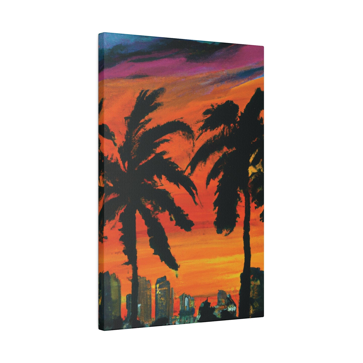 3294V - Miami Beach Sunset Painting Print | Miami | Beach | Sunset | Poster | Home Decor | Wall Art | Canvas