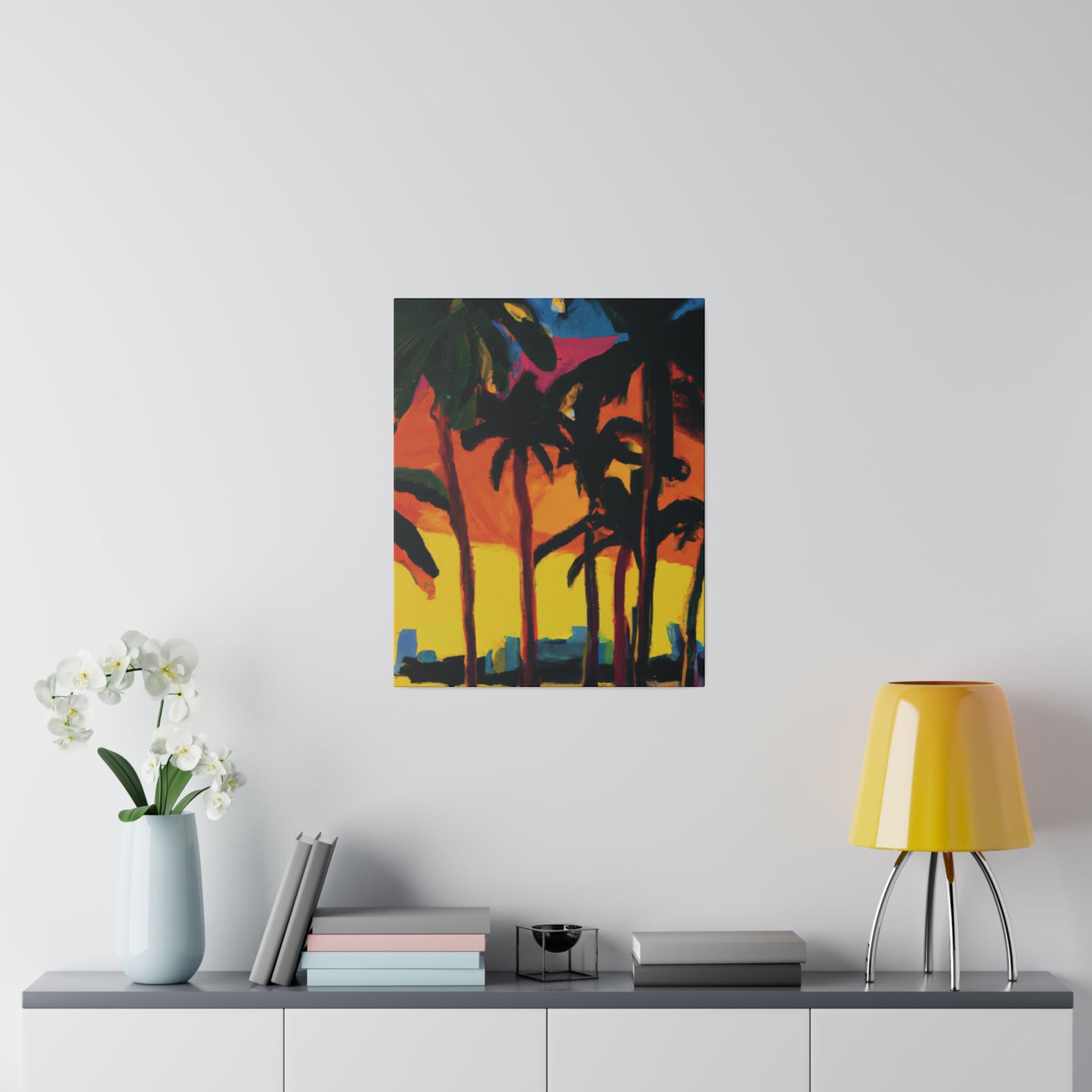 7398G - Miami Beach Sunset Painting Print | Miami | Beach | Sunset | Poster | Home Decor | Wall Art | Canvas