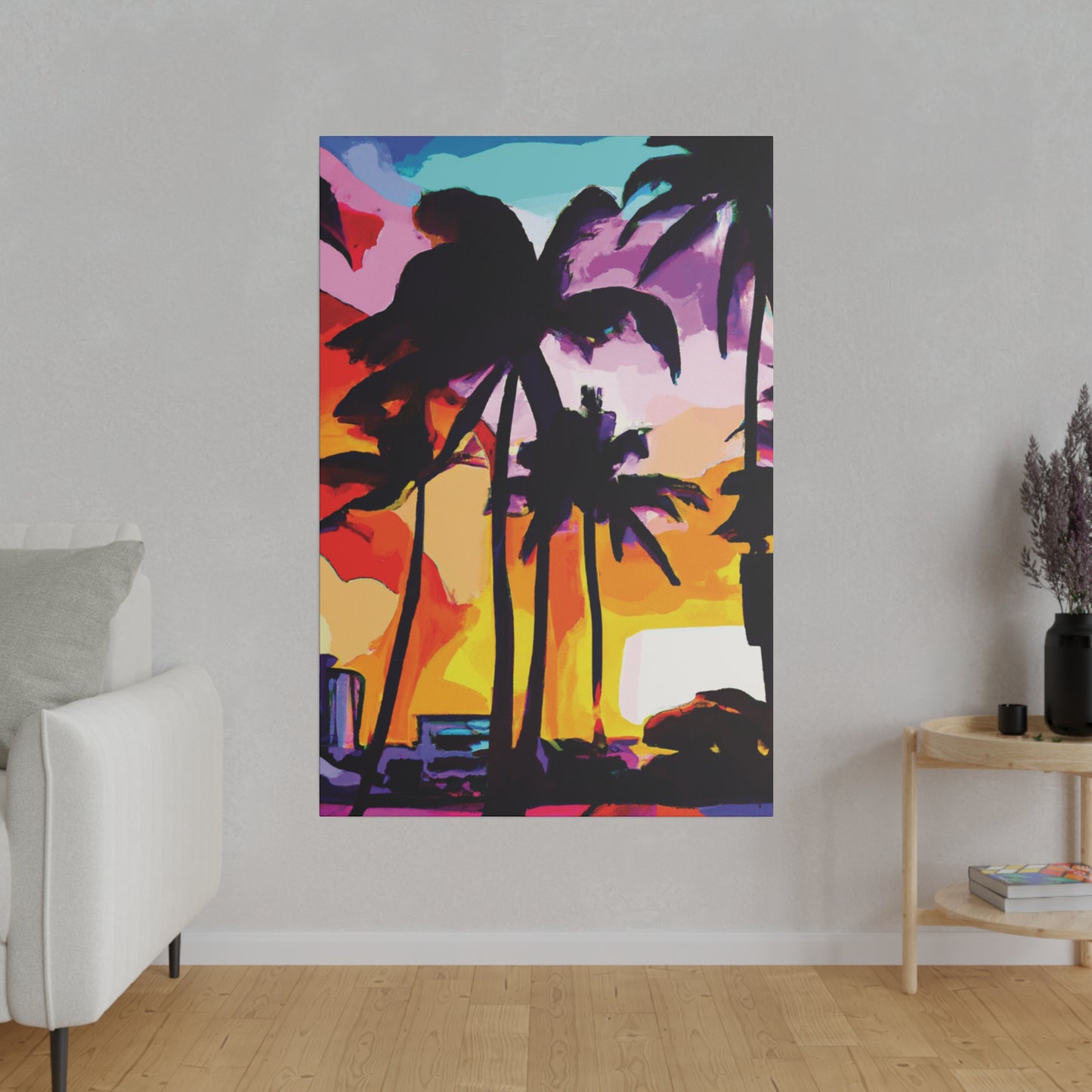 3987G - Miami Beach Sunset Painting Print | Miami | Beach | Sunset | Poster | Home Decor | Wall Art | Canvas