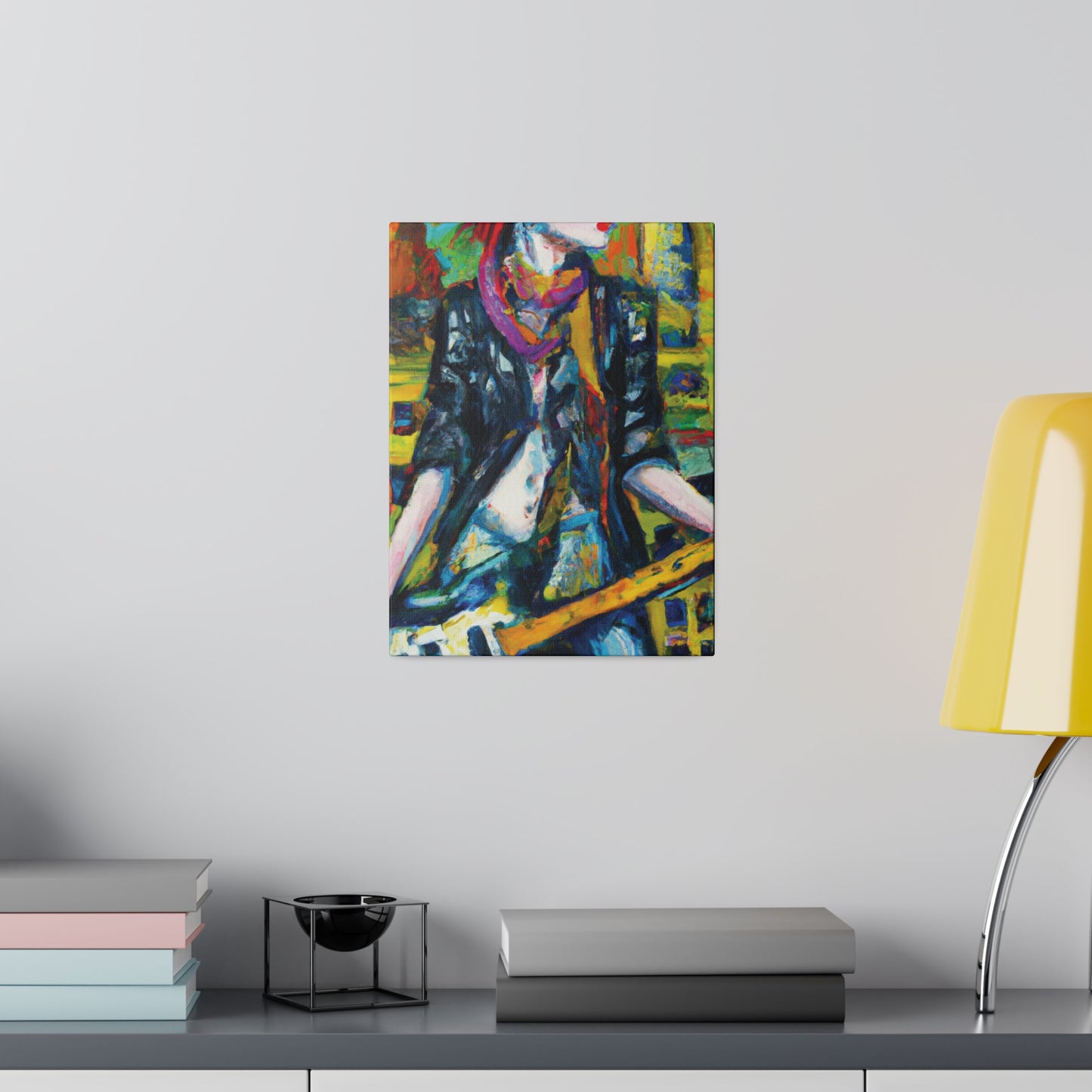3589A - Rockstar Oil Painting Style Print | Poster | Home Decor | Wall Art | Music Art | Canvas