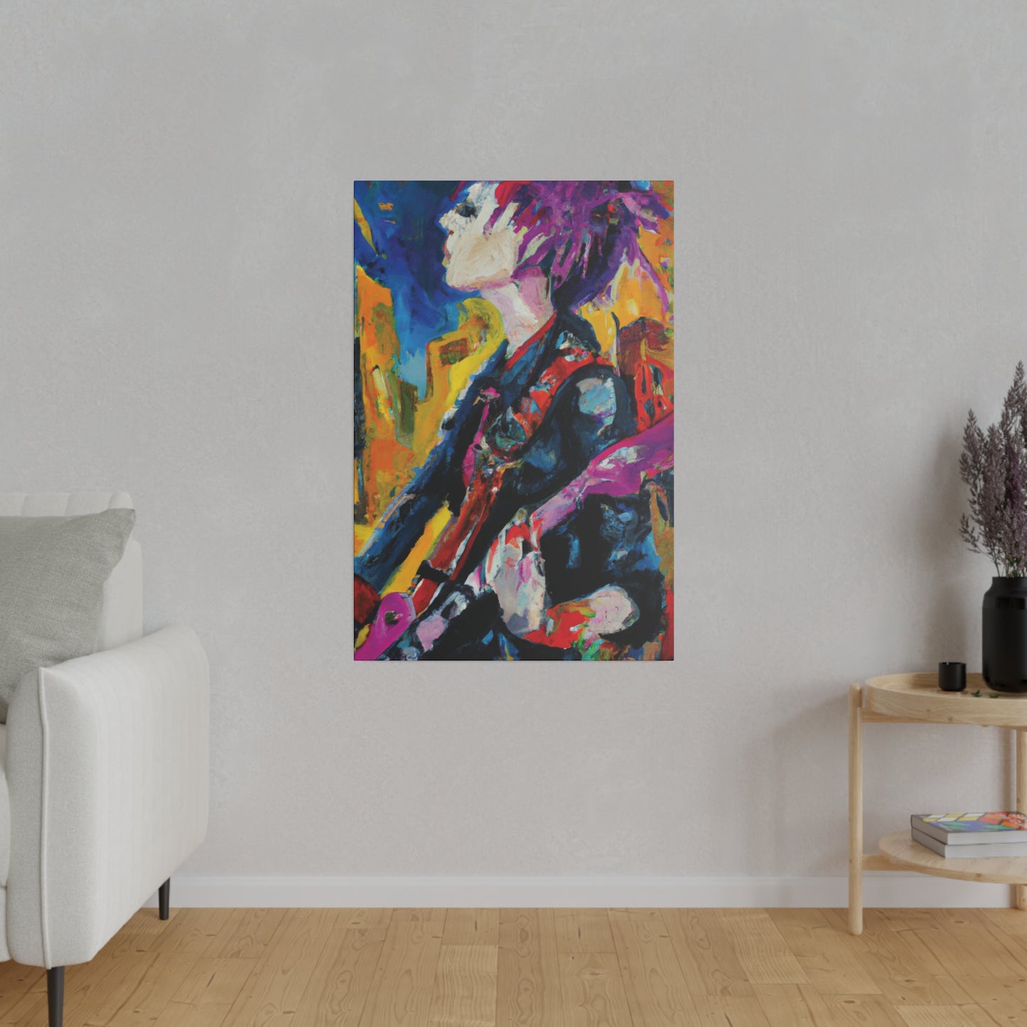 8245D - Rockstar Oil Painting Style Print | Poster | Home Decor | Wall Art | Music Art | Canvas