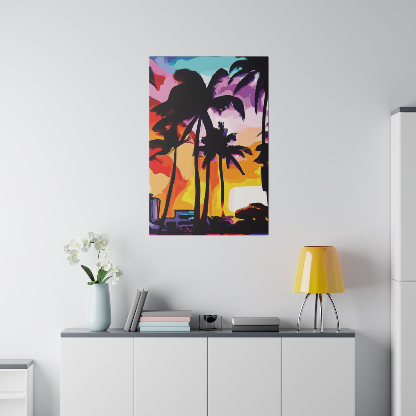 3987G - Miami Beach Sunset Painting Print | Miami | Beach | Sunset | Poster | Home Decor | Wall Art | Canvas