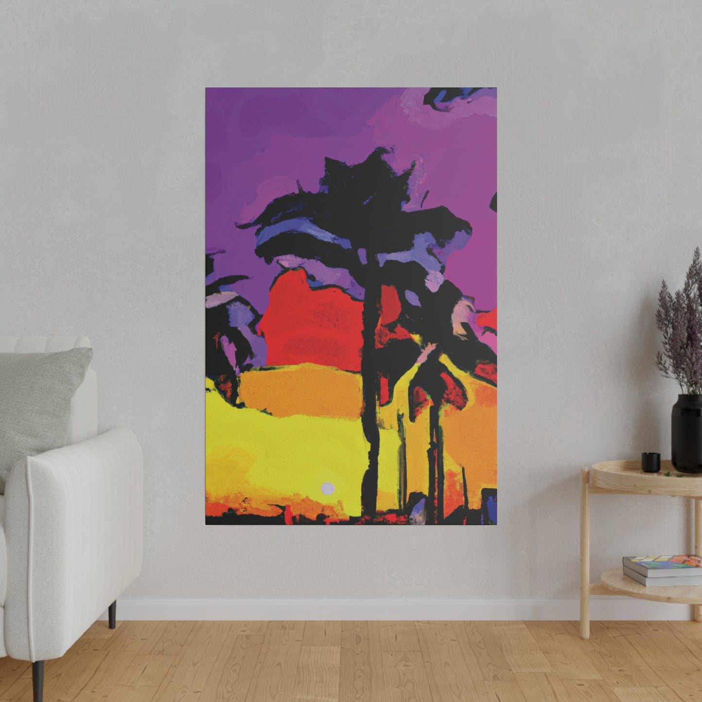 4854H - Miami Beach Sunset Painting Print | Miami | Beach | Sunset | Poster | Home Decor | Wall Art | Canvas