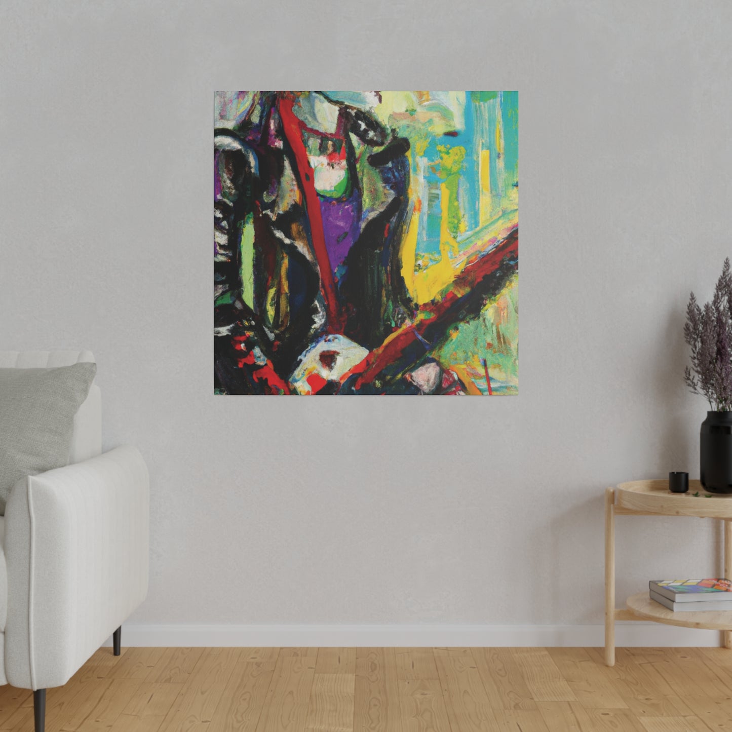 4247P - Rockstar Oil Painting Style Print | Poster | Home Decor | Wall Art | Music Art | Canvas