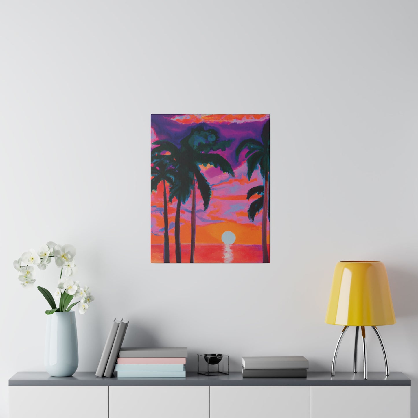 2189Z - Miami Beach Sunset Painting Print | Miami | Beach | Sunset | Poster | Home Decor | Wall Art | Canvas