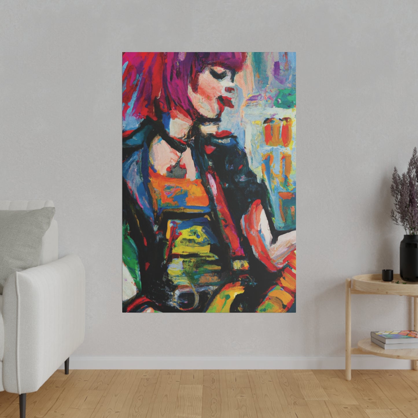 5917U - Rockstar Oil Painting Style Print | Poster | Home Decor | Wall Art | Music Art | Canvas