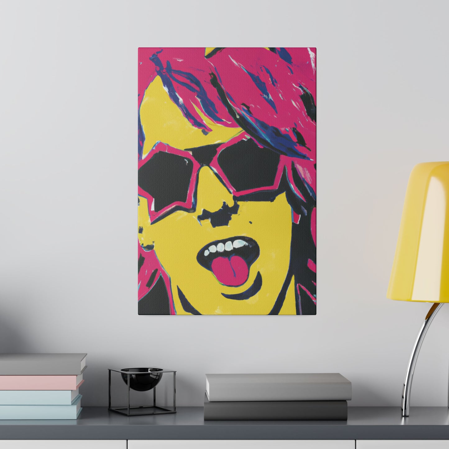 2536W - Rockstar Painting Print | Face | Abstract | Poster | Home Decor | Wall Art | Music Art | Canvas