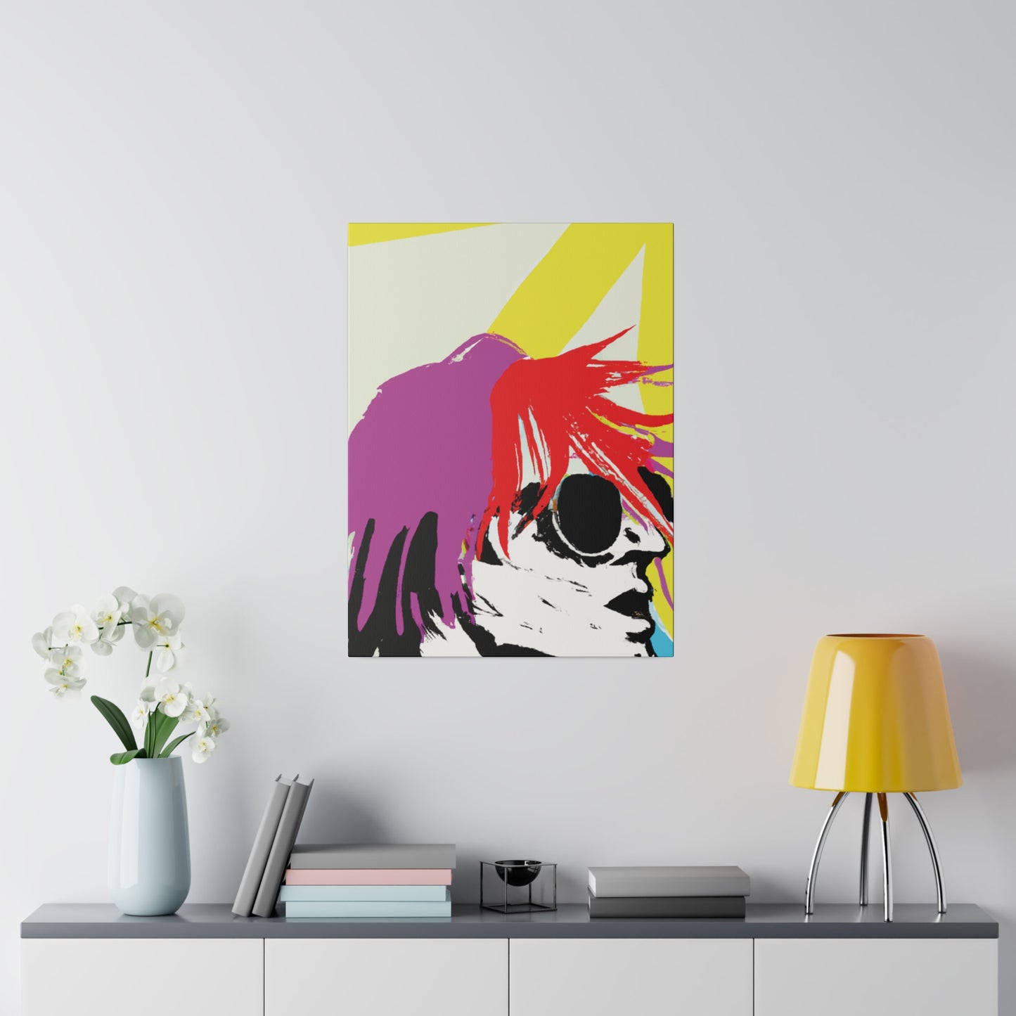 3198N - Rockstar Painting Print | Face | Abstract | Poster | Home Decor | Wall Art | Music Art | Canvas