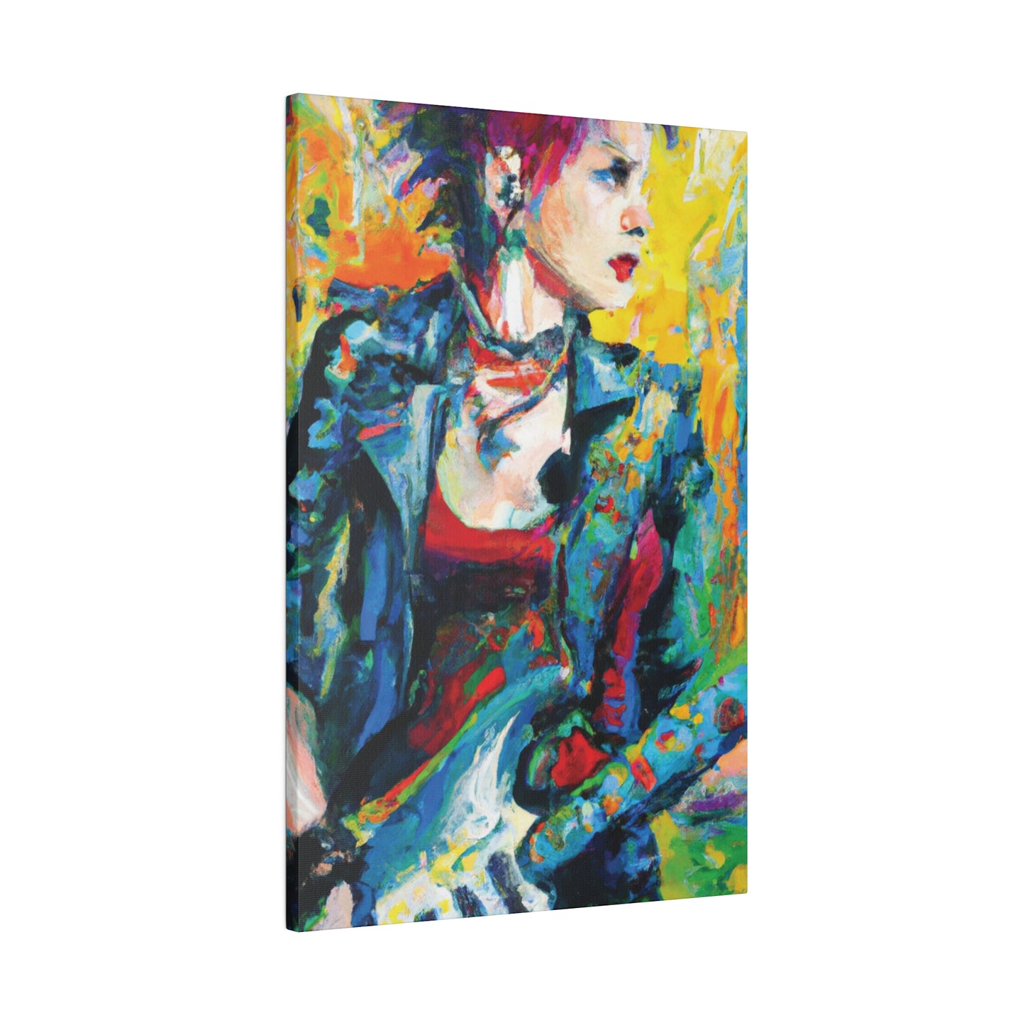 9075K - Rockstar Oil Painting Style Print | Poster | Home Decor | Wall Art | Music Art | Canvas