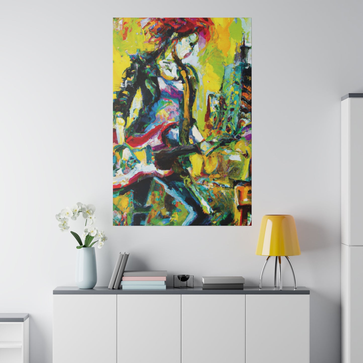 3274Y - Rockstar Oil Painting Style Print | Poster | Home Decor | Wall Art | Music Art | Canvas