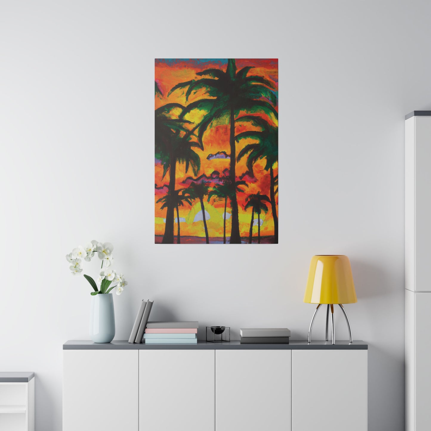 5820T - Miami Beach Sunset Painting Print | Miami | Beach | Sunset | Poster | Home Decor | Wall Art | Canvas