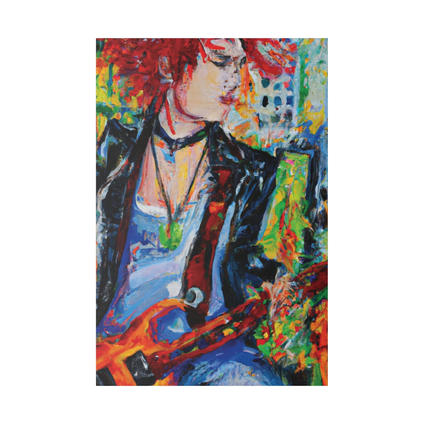 9144X - Rockstar Oil Painting Style Print | Poster | Home Decor | Wall Art | Music Art | Canvas