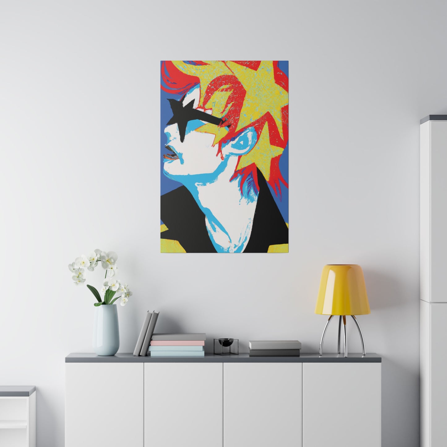 9245E - Rockstar Painting Print | Face | Abstract | Poster | Home Decor | Wall Art | Music Art | Canvas