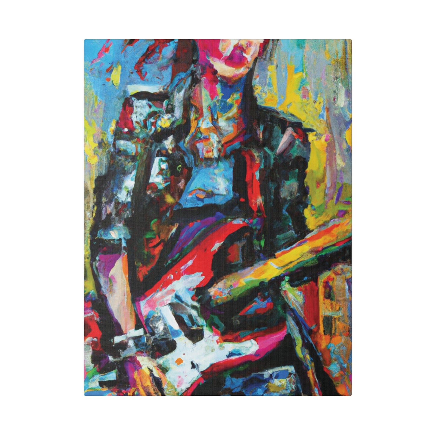 9010O - Rockstar Oil Painting Style Print | Poster | Home Decor | Wall Art | Music Art | Canvas