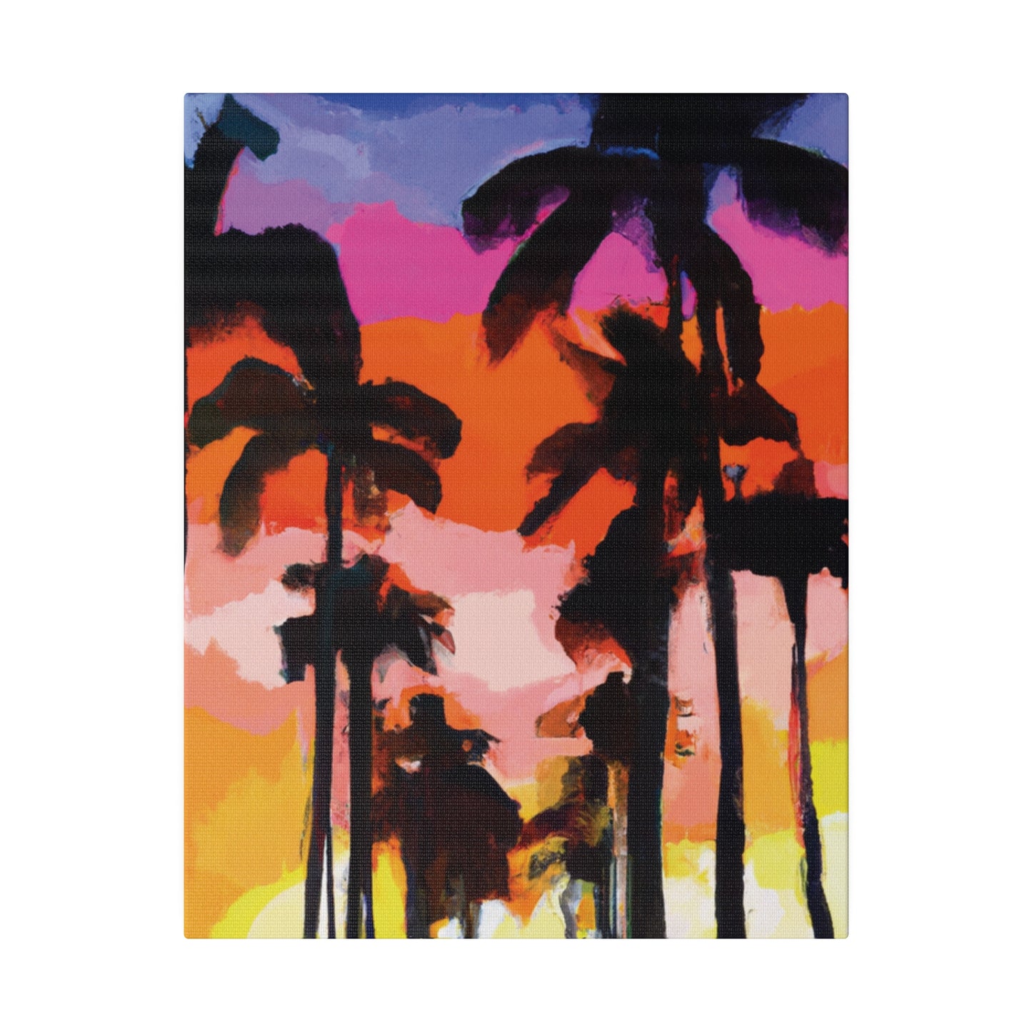 5857E - Miami Beach Sunset Painting Print | Miami | Beach | Sunset | Poster | Home Decor | Wall Art | Canvas