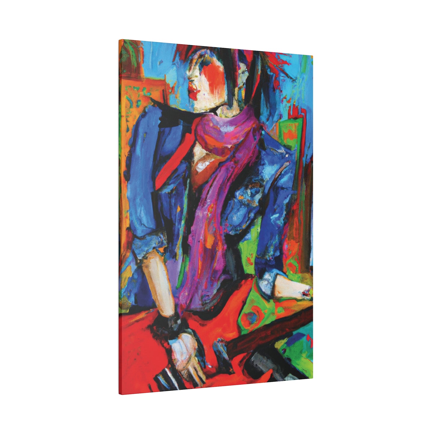 7293V - Rockstar Oil Painting Style Print | Poster | Home Decor | Wall Art | Music Art | Canvas