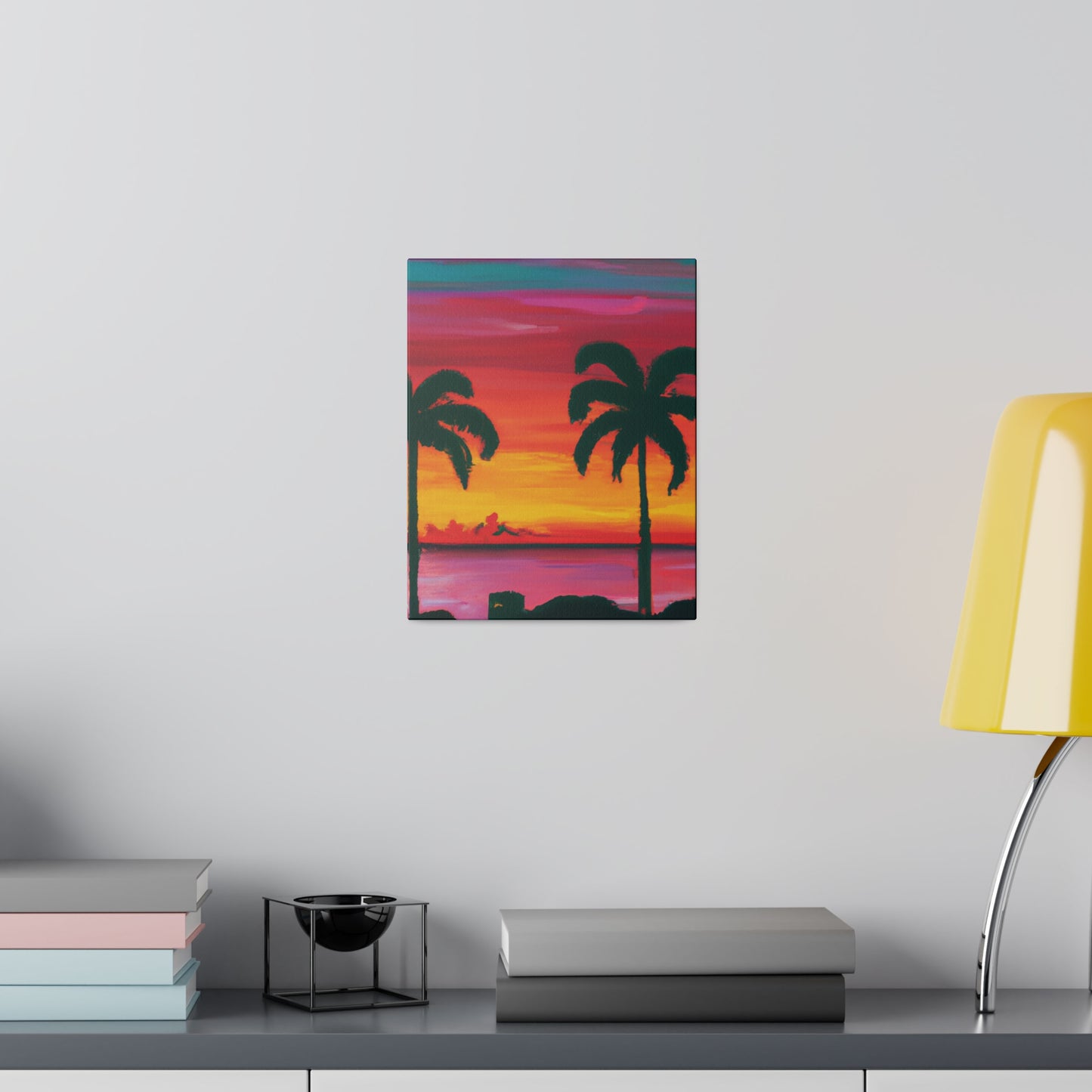 3275A - Miami Beach Sunset Painting Print | Miami | Beach | Sunset | Poster | Home Decor | Wall Art | Canvas