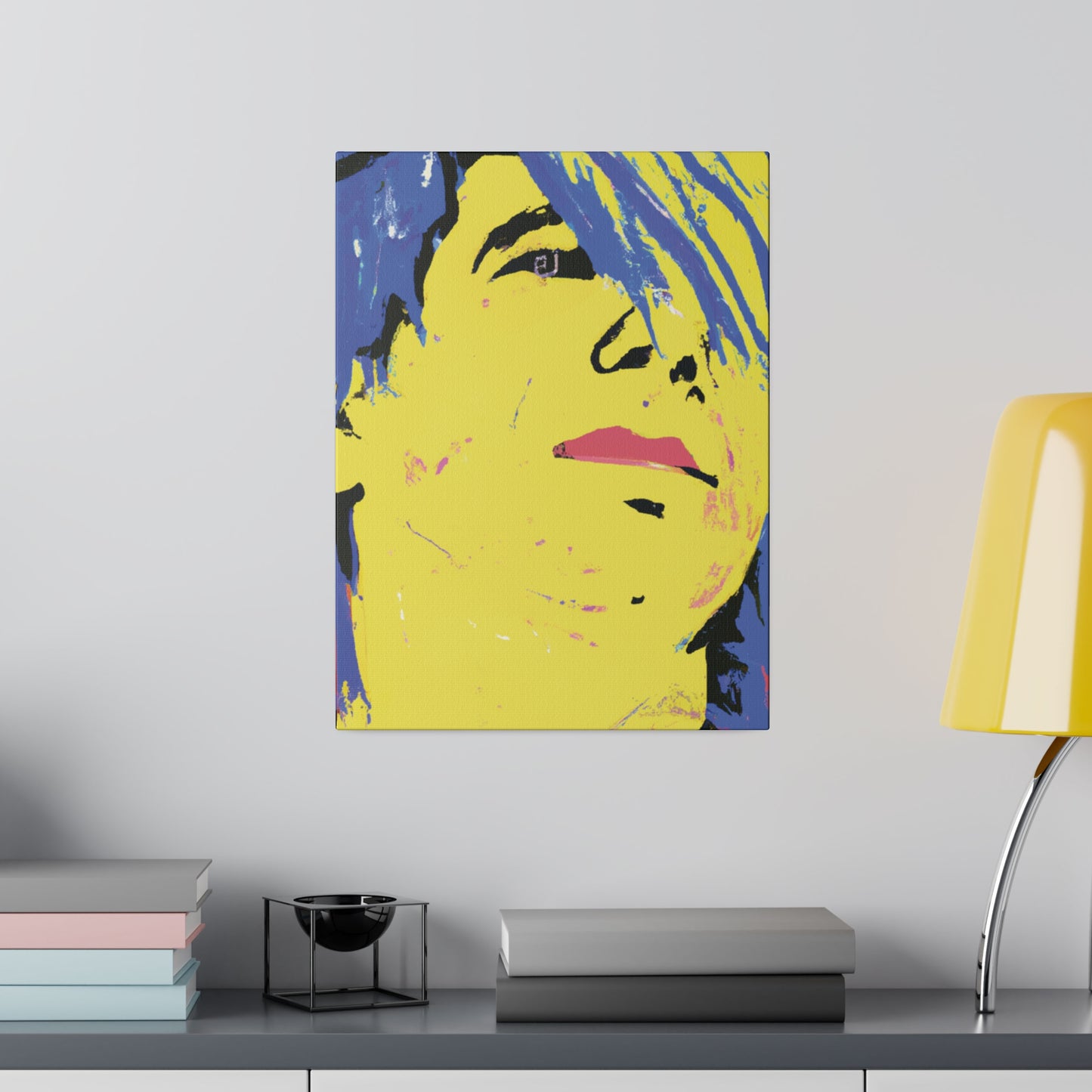 4894A - Rockstar Painting Print | Face | Abstract | Poster | Home Decor | Wall Art | Music Art | Canvas