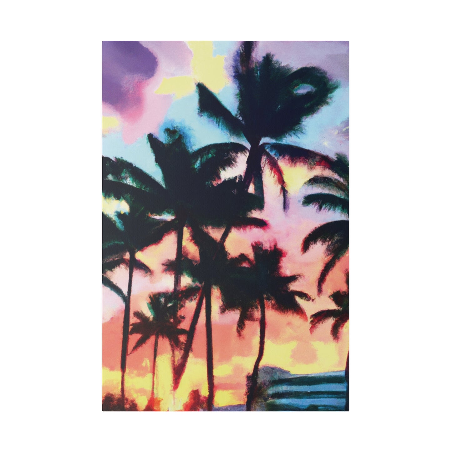 5231V - Miami Beach Sunset Painting Print | Miami | Beach | Sunset | Poster | Home Decor | Wall Art | Canvas