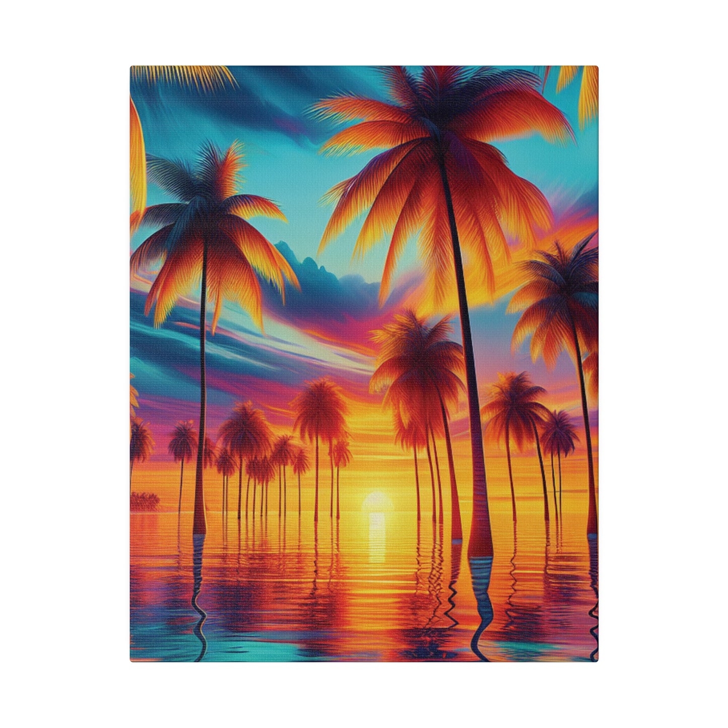 8235F - Miami Beach Sunset Painting Print | Miami | Beach | Sunset | Poster | Home Decor | Wall Art | Canvas