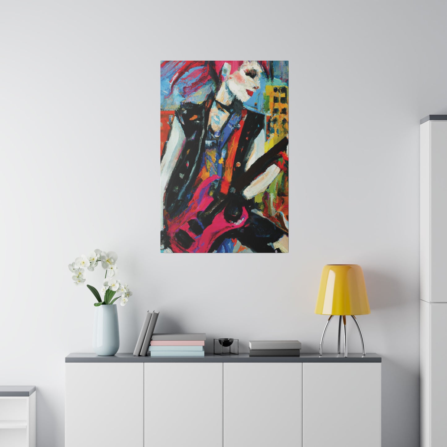 6735O - Rockstar Oil Painting Style Print | Poster | Home Decor | Wall Art | Music Art | Canvas