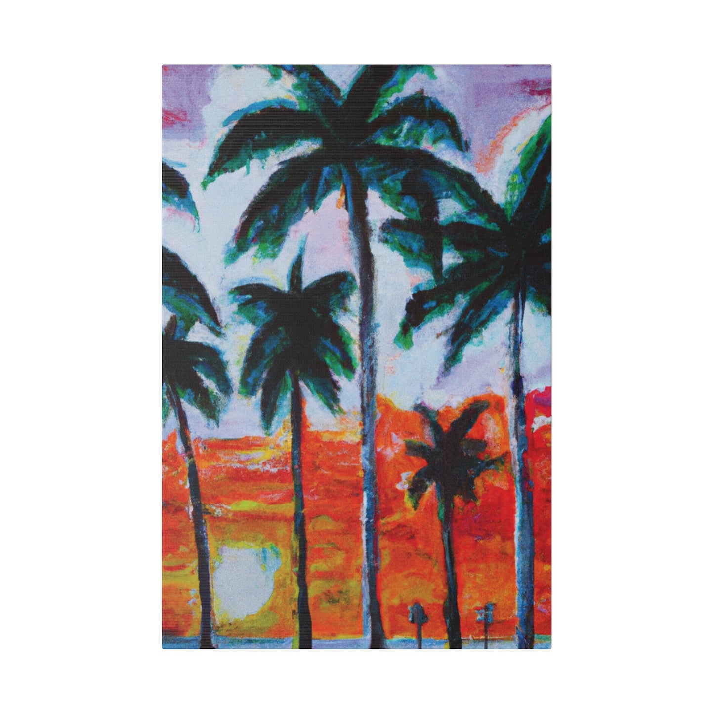 5398G - Miami Beach Sunset Painting Print | Miami | Beach | Sunset | Poster | Home Decor | Wall Art | Canvas