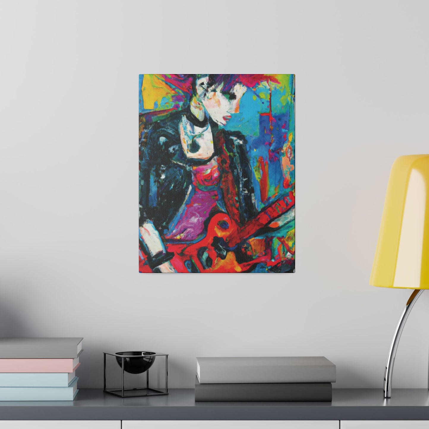 9051F - Rockstar Oil Painting Style Print | Poster | Home Decor | Wall Art | Music Art | Canvas