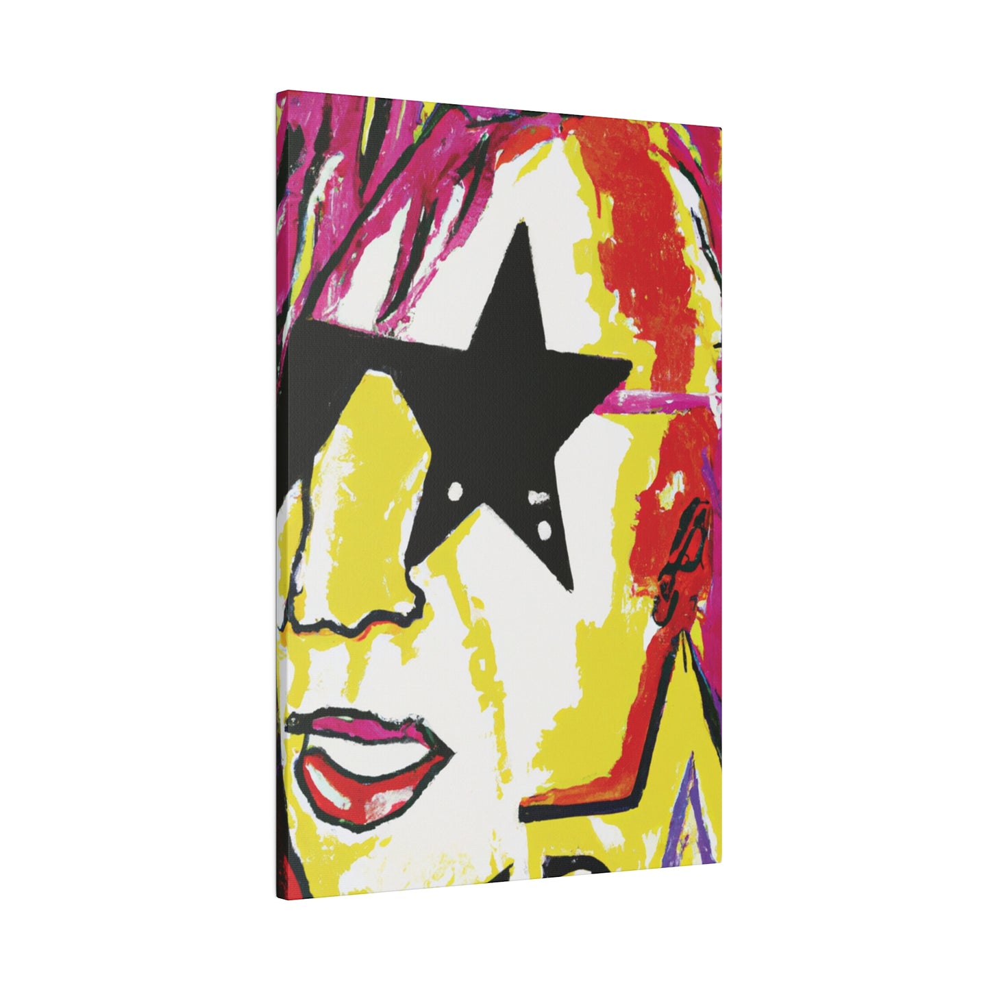 5698R - Rockstar Painting Print | Face | Abstract | Poster | Home Decor | Wall Art | Music Art | Canvas