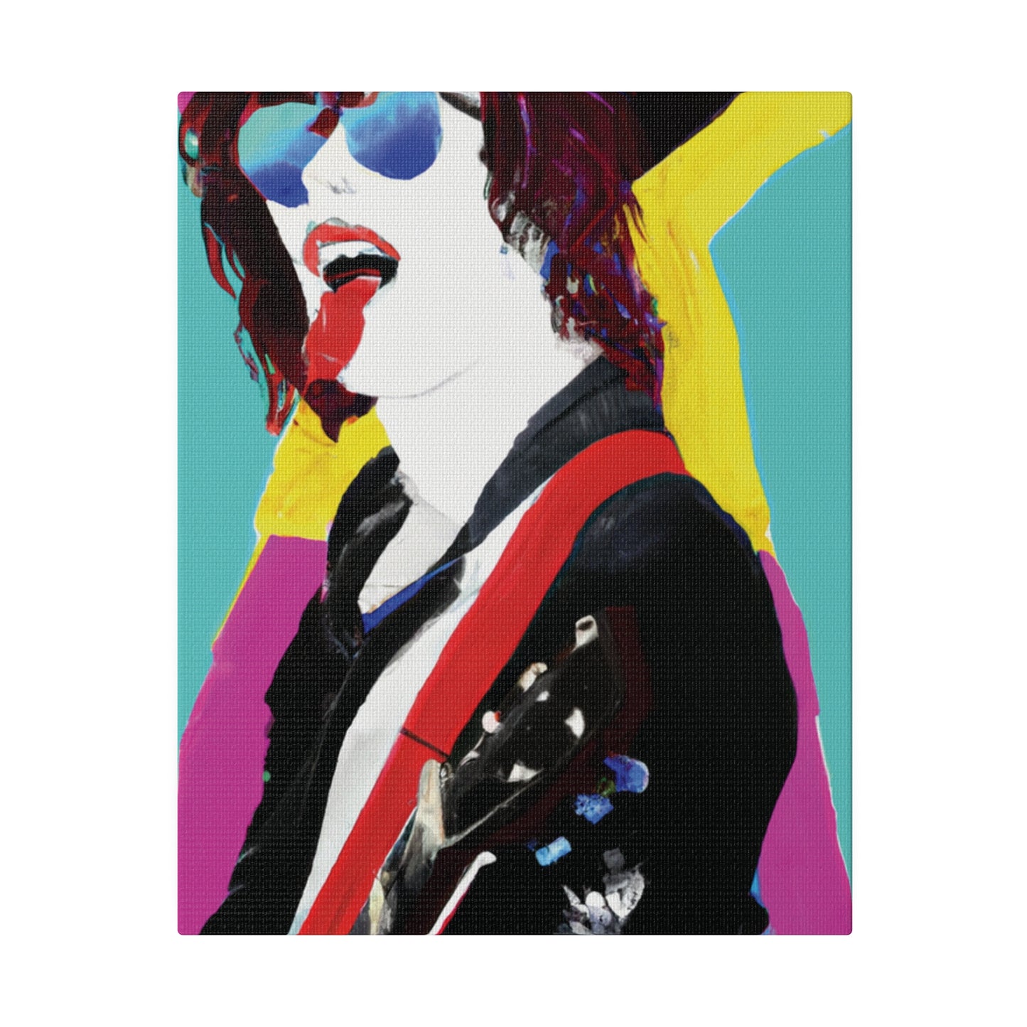 8865A - Rockstar Painting Print | Face | Abstract | Poster | Home Decor | Wall Art | Music Art | Canvas