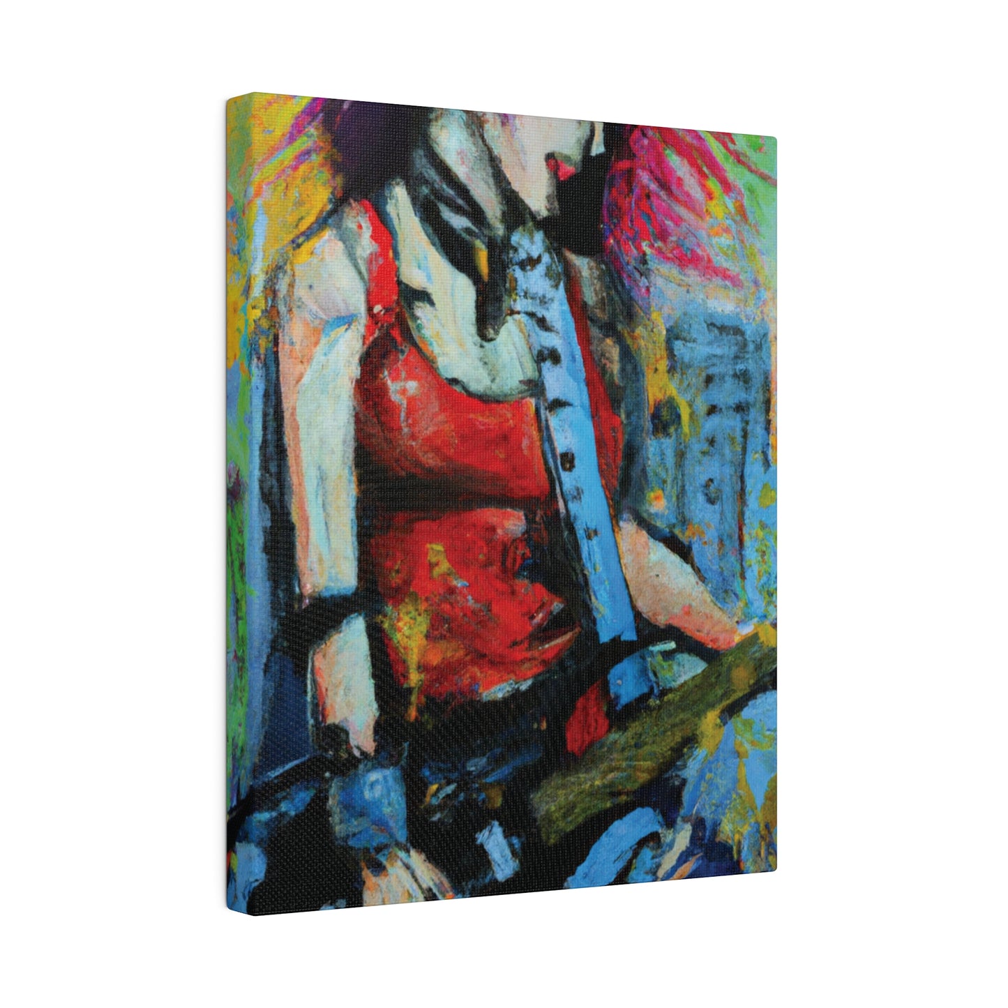 8424V - Rockstar Oil Painting Style Print | Poster | Home Decor | Wall Art | Music Art | Canvas