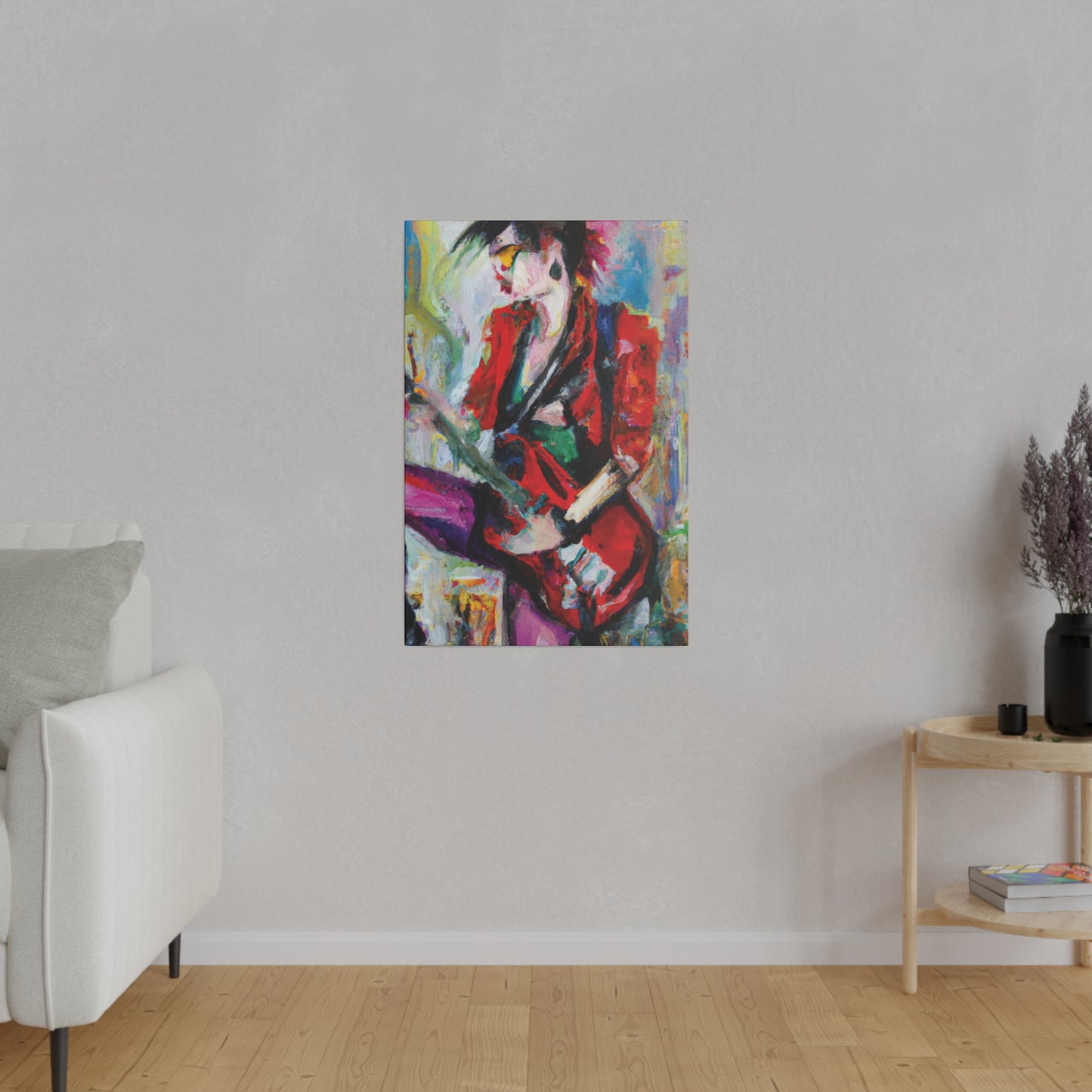 7962V - Rockstar Oil Painting Style Print | Poster | Home Decor | Wall Art | Music Art | Canvas