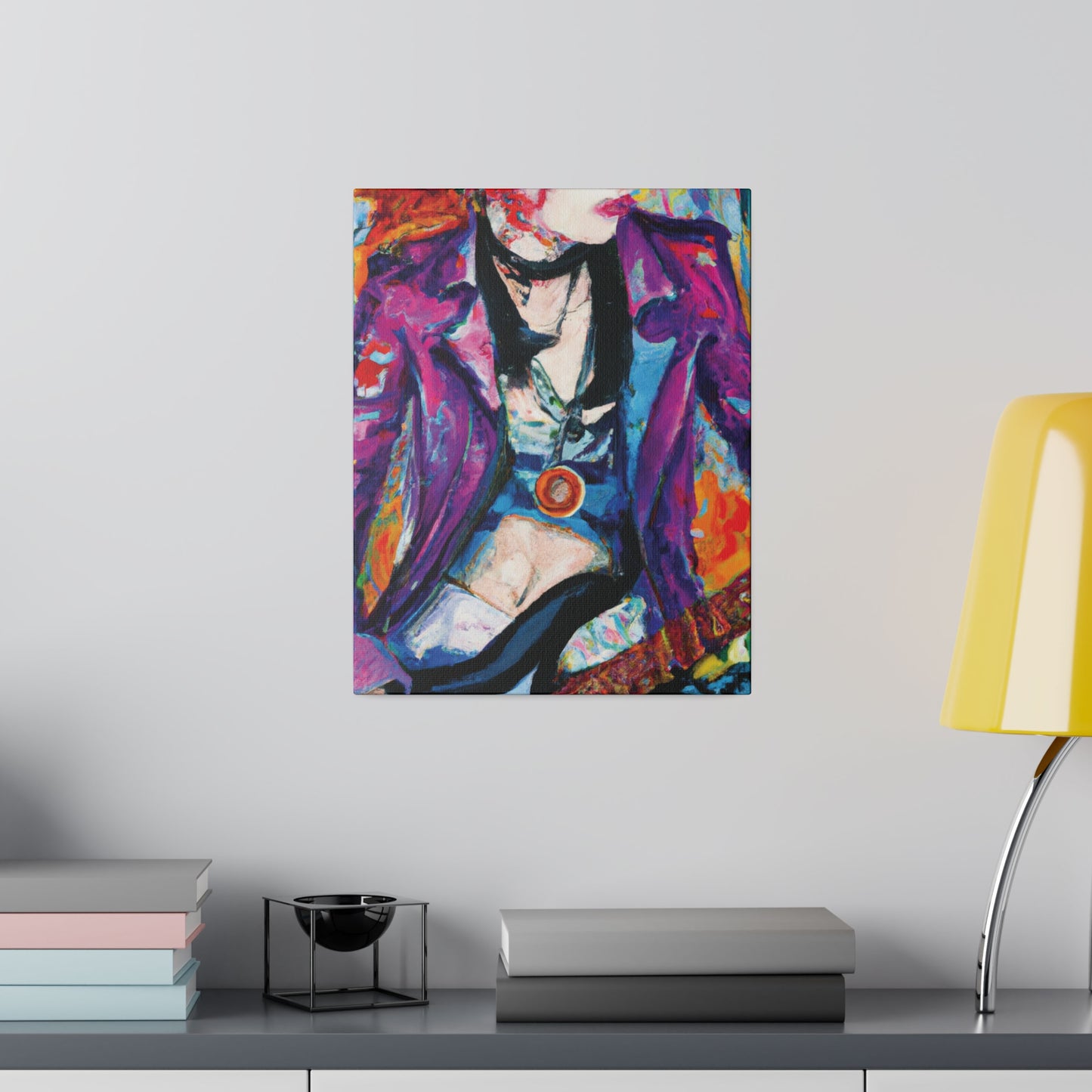 9712Y - Rockstar Oil Painting Style Print | Poster | Home Decor | Wall Art | Music Art | Canvas