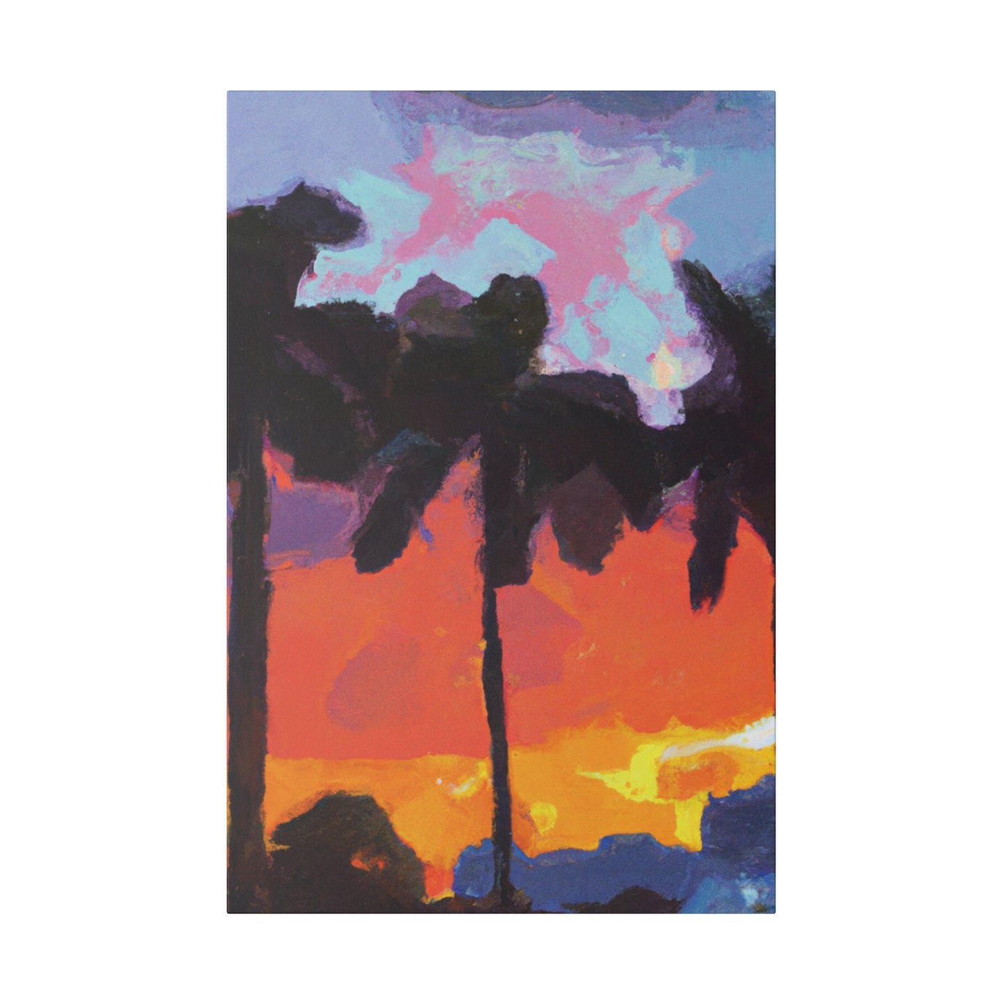 9276D - Miami Beach Sunset Painting Print | Miami | Beach | Sunset | Poster | Home Decor | Wall Art | Canvas