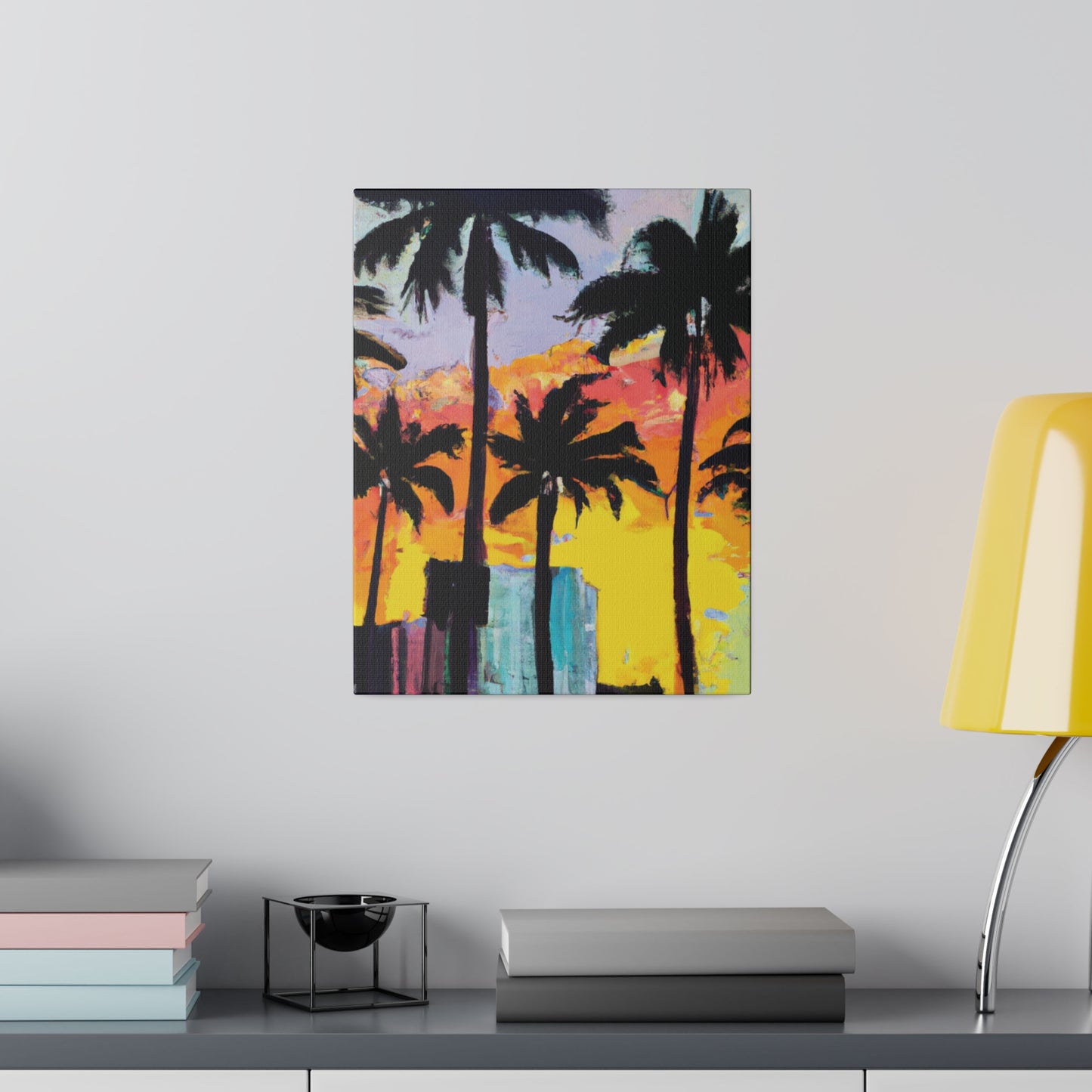 10266L - Miami Beach Sunset Painting Print | Miami | Beach | Sunset | Poster | Home Decor | Wall Art | Canvas