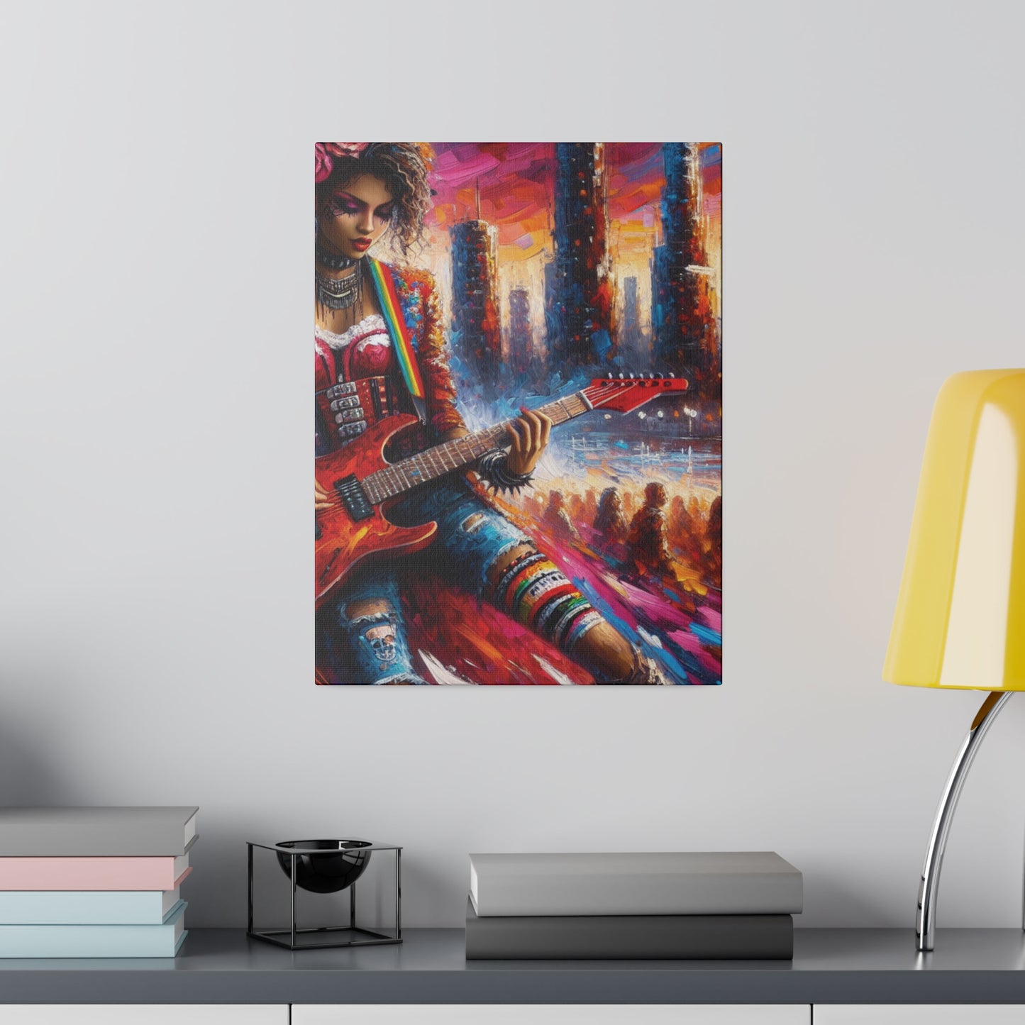 6794Z - Rockstar Oil Painting Style Print | Poster | Home Decor | Wall Art | Music Art | Canvas