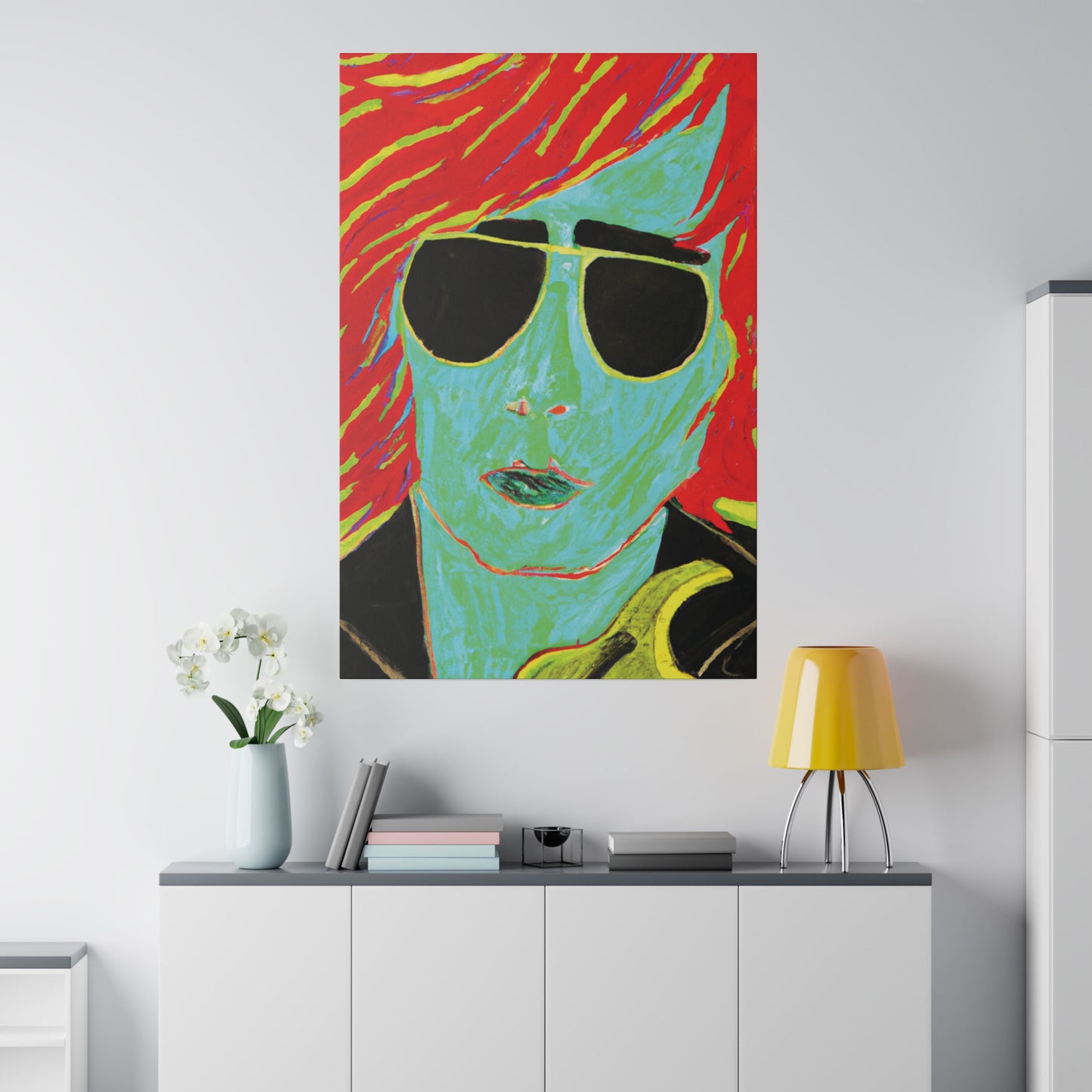 2058M - Rockstar Painting Print | Face | Abstract | Poster | Home Decor | Wall Art | Music Art | Canvas