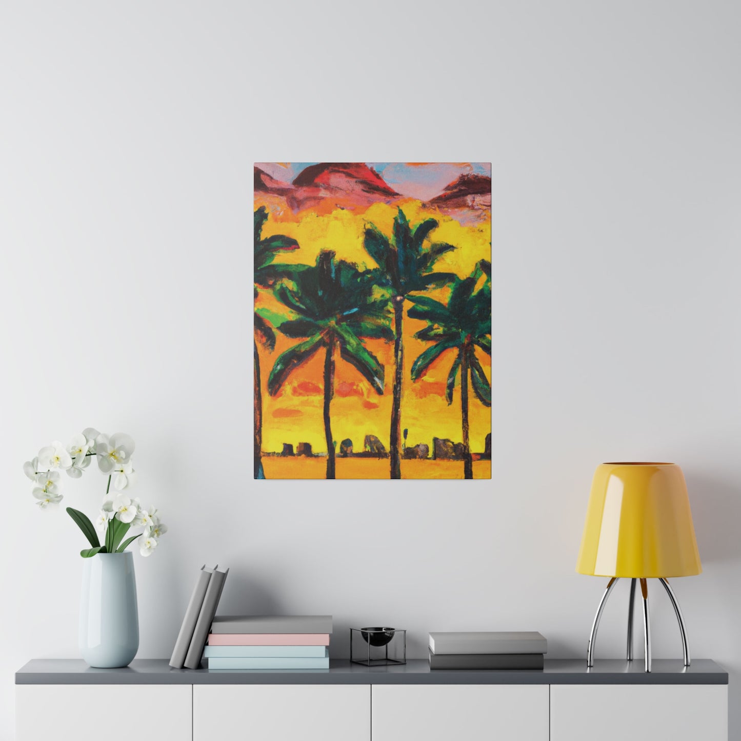 3622W - Miami Beach Sunset Painting Print | Miami | Beach | Sunset | Poster | Home Decor | Wall Art | Canvas