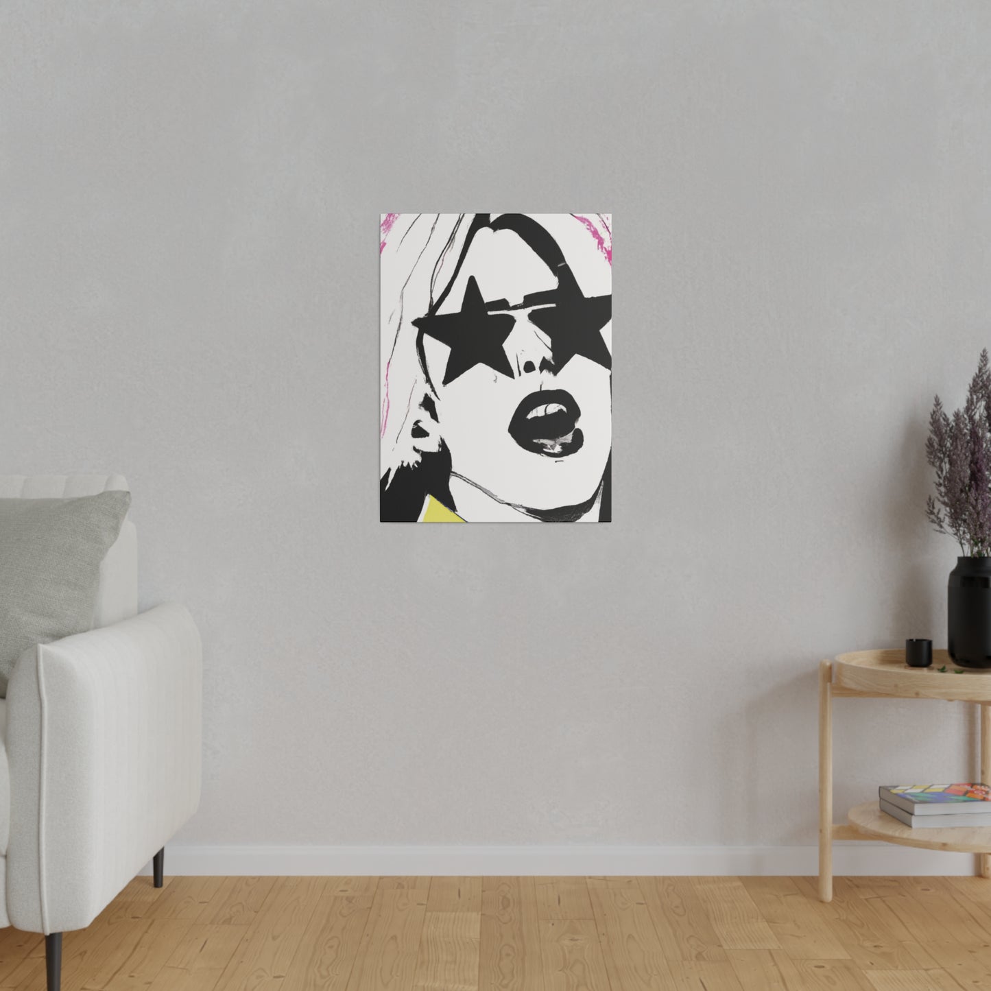 9438E - Rockstar Painting Print | Face | Abstract | Poster | Home Decor | Wall Art | Music Art | Canvas