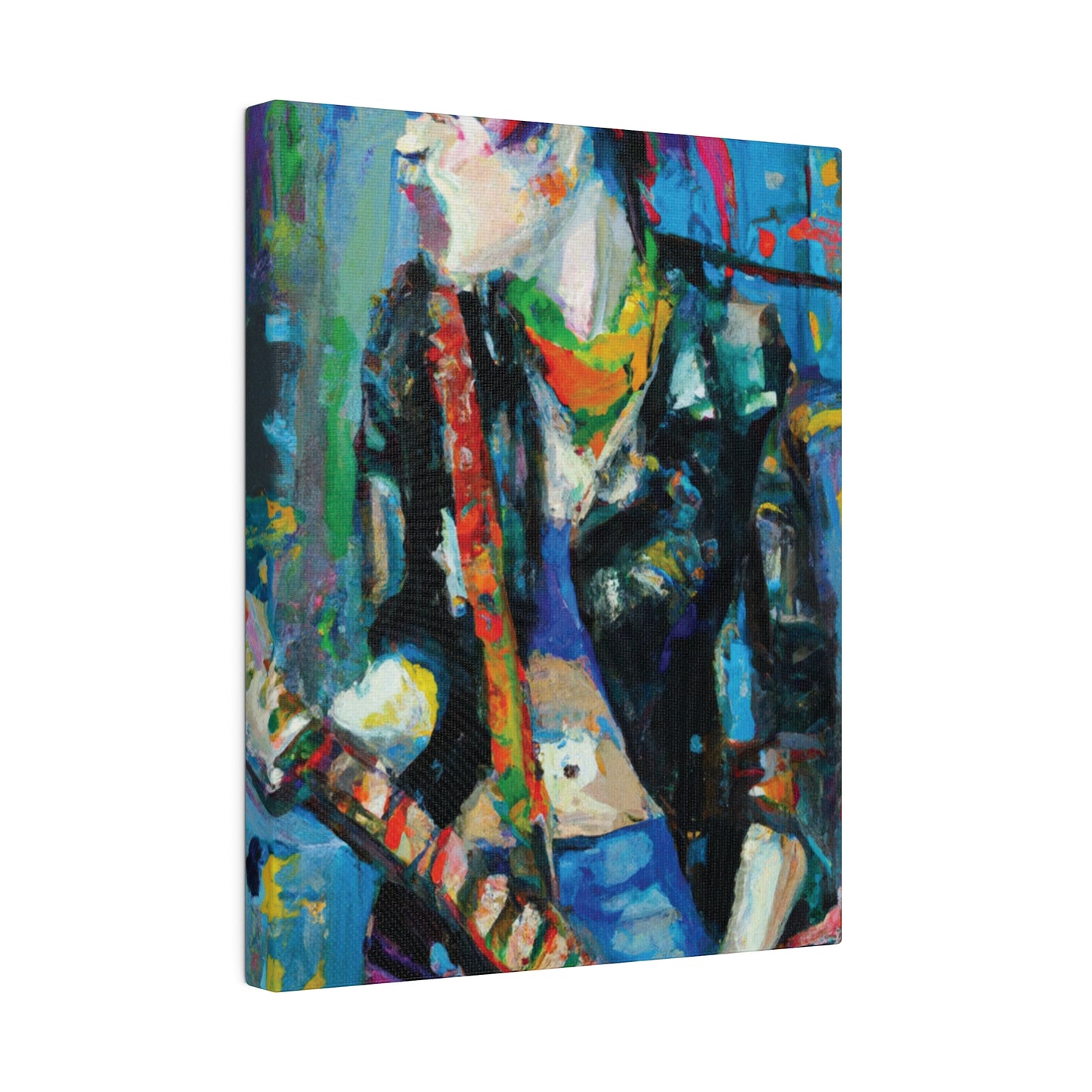 3601F - Rockstar Oil Painting Style Print | Poster | Home Decor | Wall Art | Music Art | Canvas
