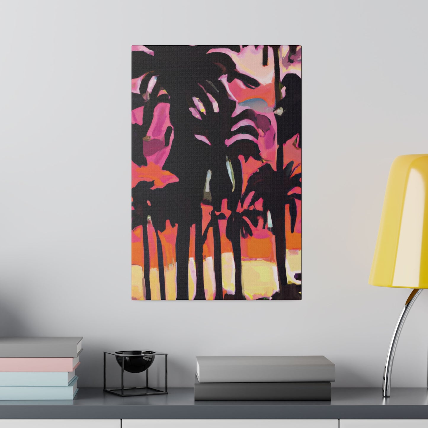8741N - Miami Beach Sunset Painting Print | Miami | Beach | Sunset | Poster | Home Decor | Wall Art | Canvas