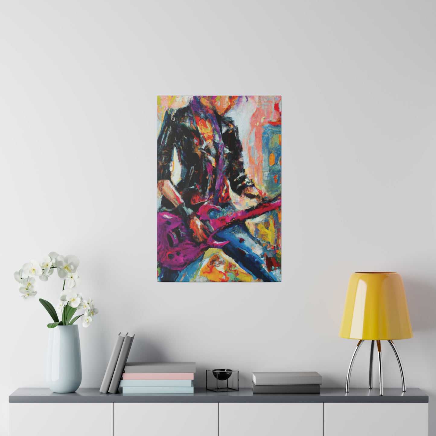 9175L - Rockstar Oil Painting Style Print | Poster | Home Decor | Wall Art | Music Art | Canvas