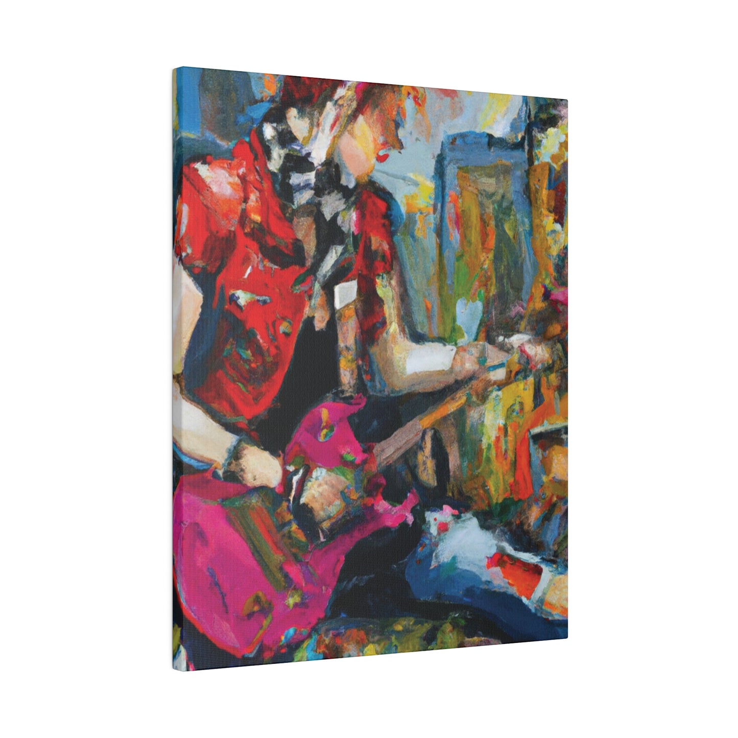 9666G - Rockstar Oil Painting Style Print | Poster | Home Decor | Wall Art | Music Art | Canvas