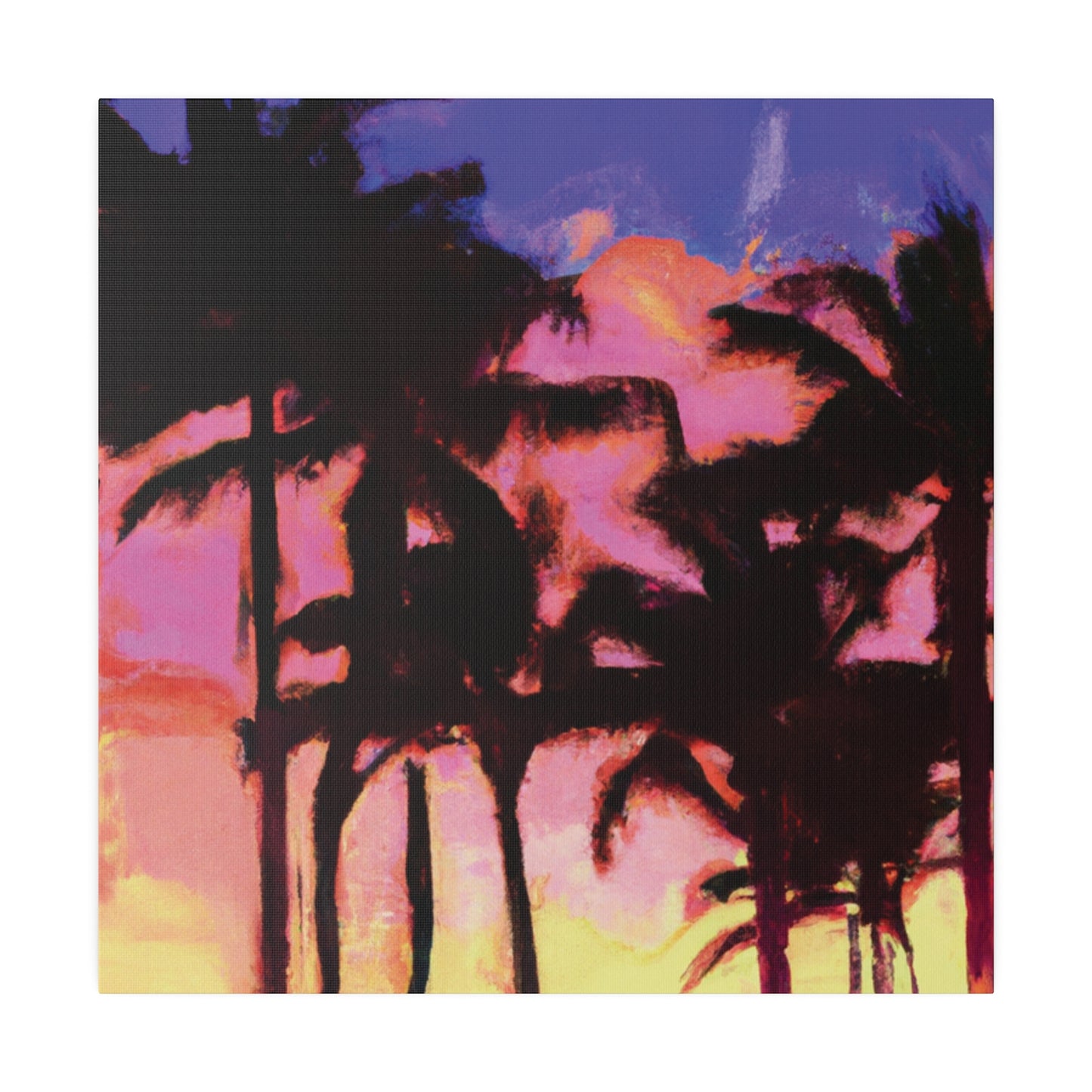9365H - Miami Beach Sunset Painting Print | Miami | Beach | Sunset | Poster | Home Decor | Wall Art | Canvas