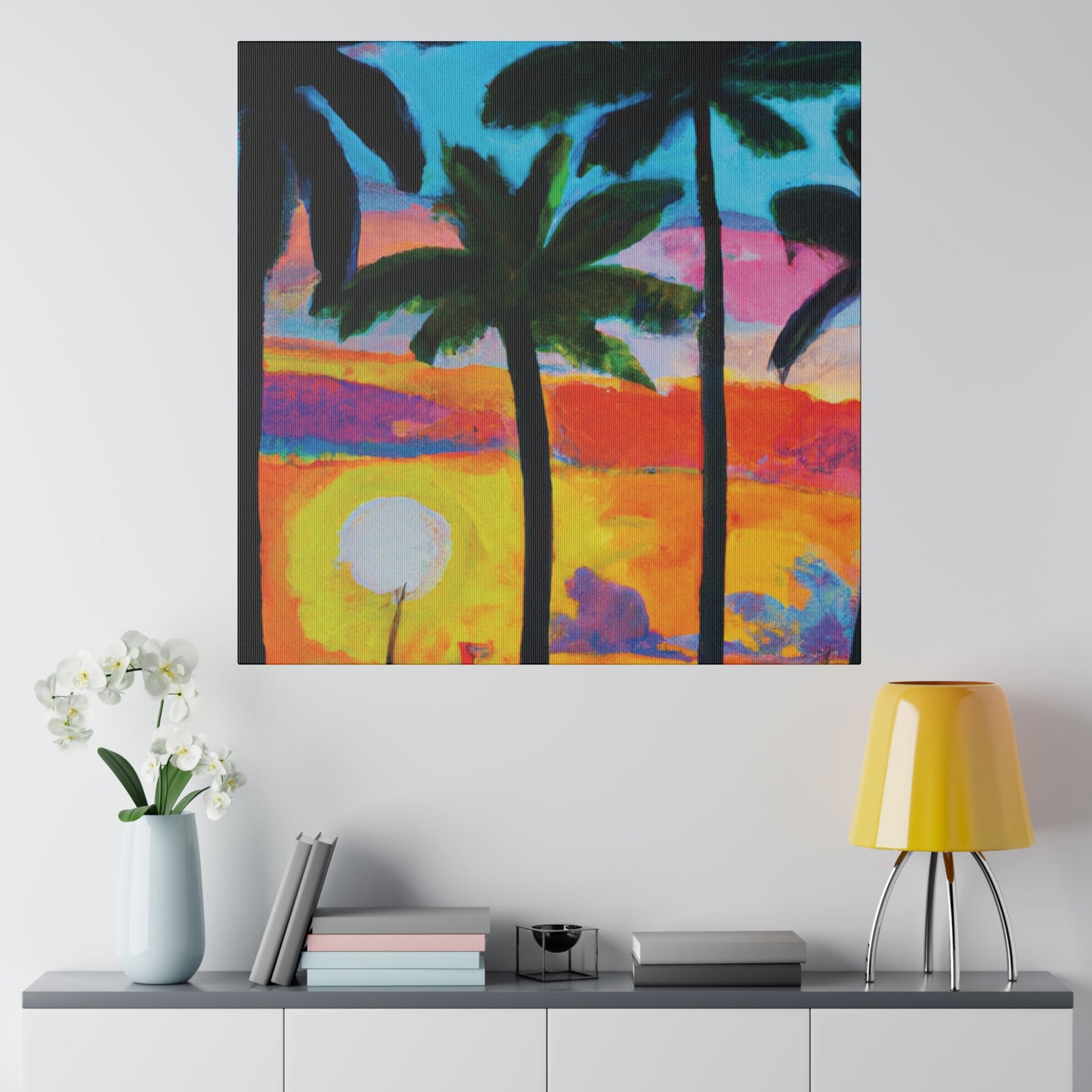 9043Y - Miami Beach Sunset Painting Print | Miami | Beach | Sunset | Poster | Home Decor | Wall Art | Canvas