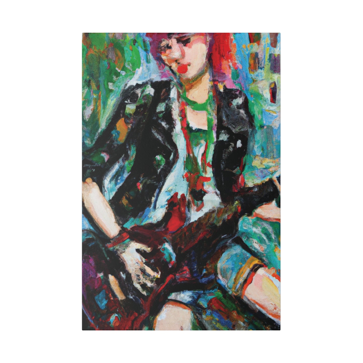 6789Z - Rockstar Oil Painting Style Print | Poster | Home Decor | Wall Art | Music Art | Canvas