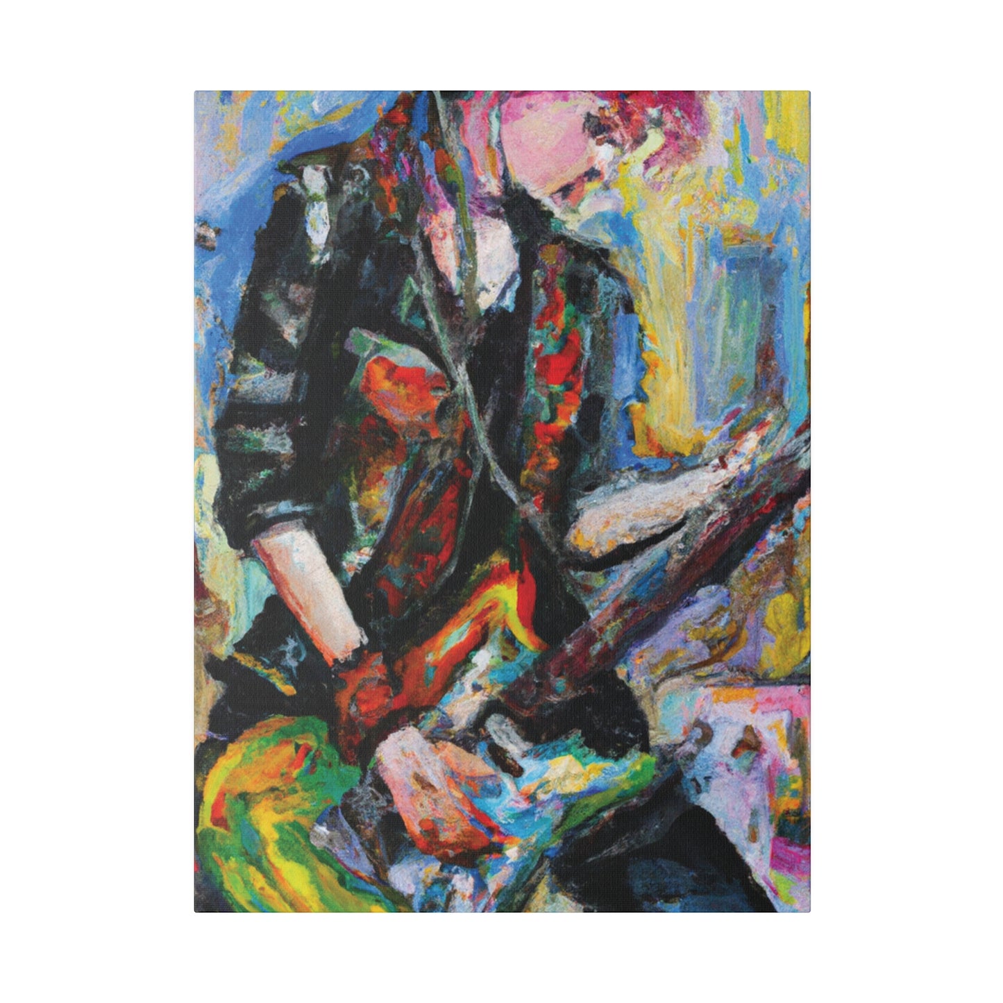 4658Z - Rockstar Oil Painting Style Print | Poster | Home Decor | Wall Art | Music Art | Canvas