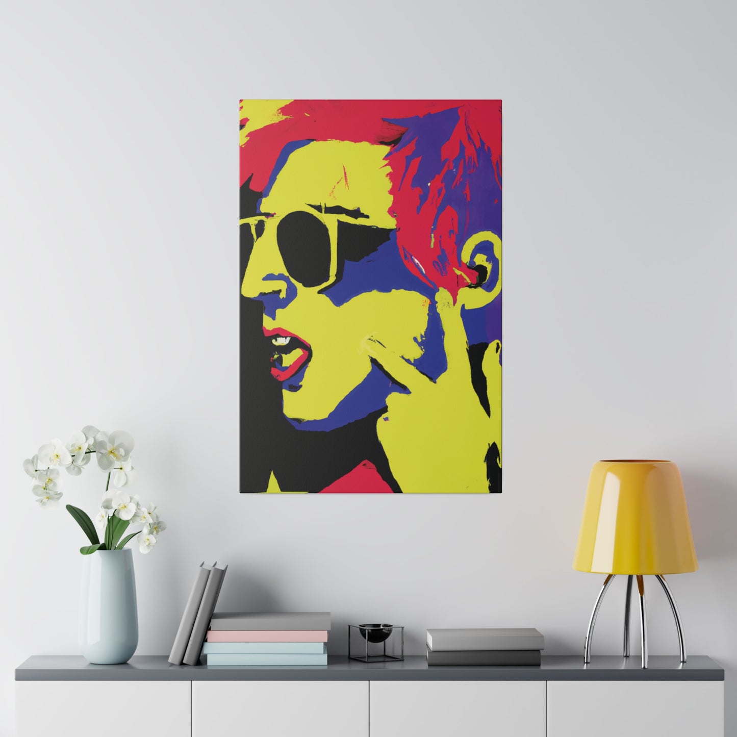 8776P - Rockstar Painting Print | Face | Abstract | Poster | Home Decor | Wall Art | Music Art | Canvas